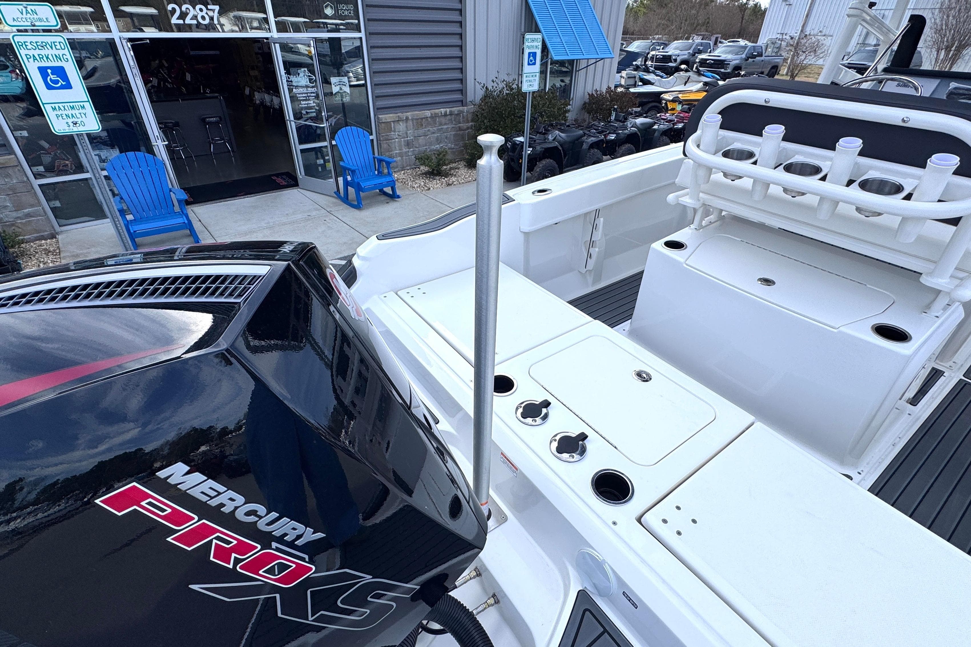 2026 Trophy CC20 boat with Mercury Pro XS engine at dealership.
