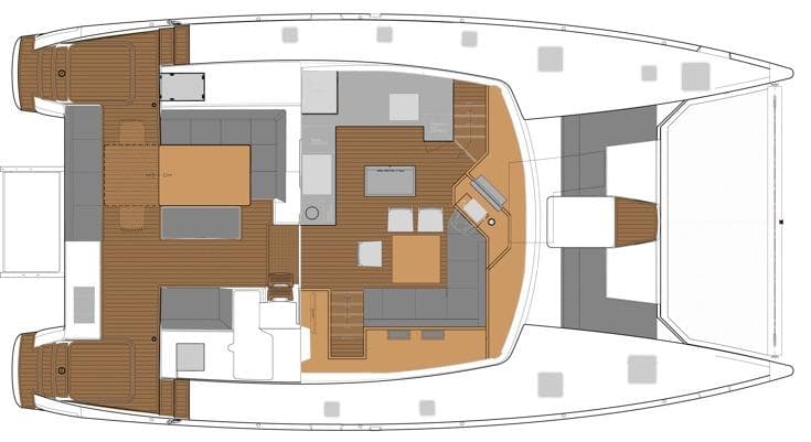 Manufacturer Provided Image: Fountaine Pajot SABA 50 Deck Layout Plan