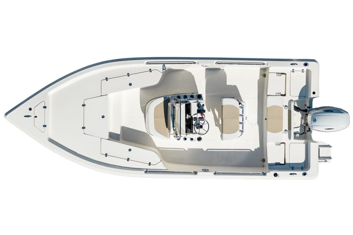 Manufacturer Provided Image: Top view of 2025 Bulls Bay 2200 XS boat, showcasing spacious deck and seating layout.