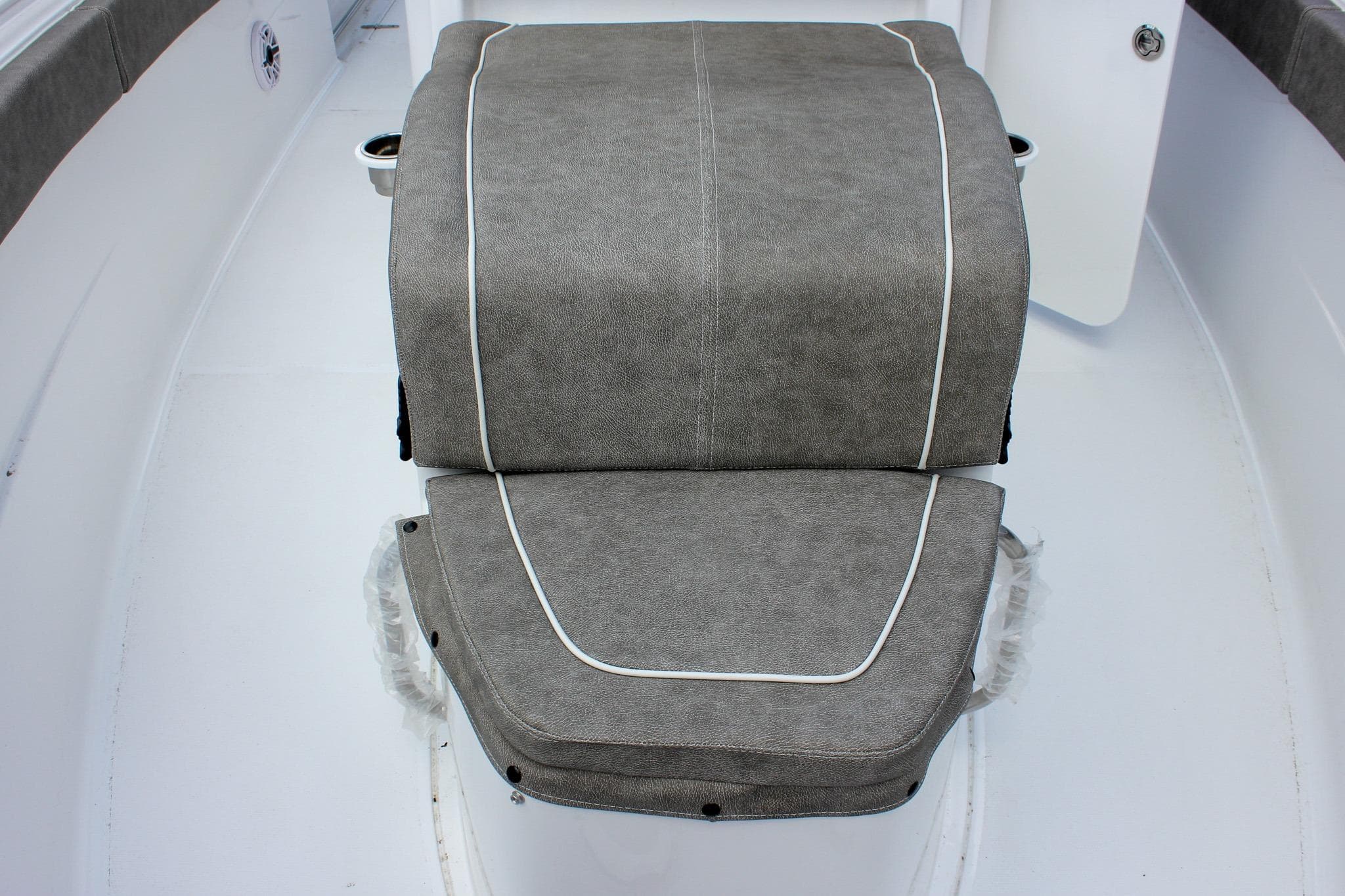 2027 Sea Hunt Ultra 275 Coffin Box with cushioned seating in a boat interior.