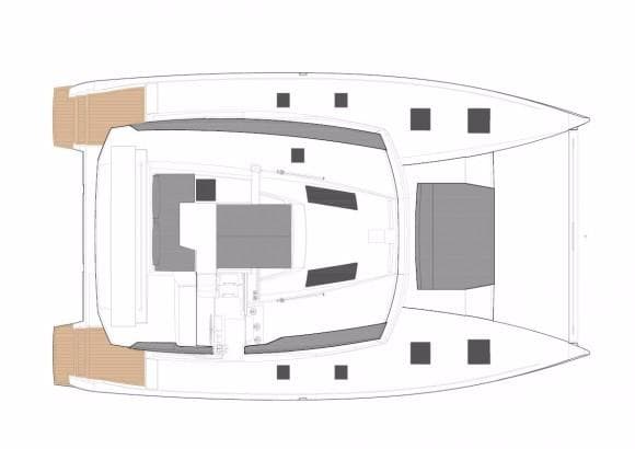 Manufacturer Provided Image: Fountaine Pajot Saona 47 Deck Layout Plan
