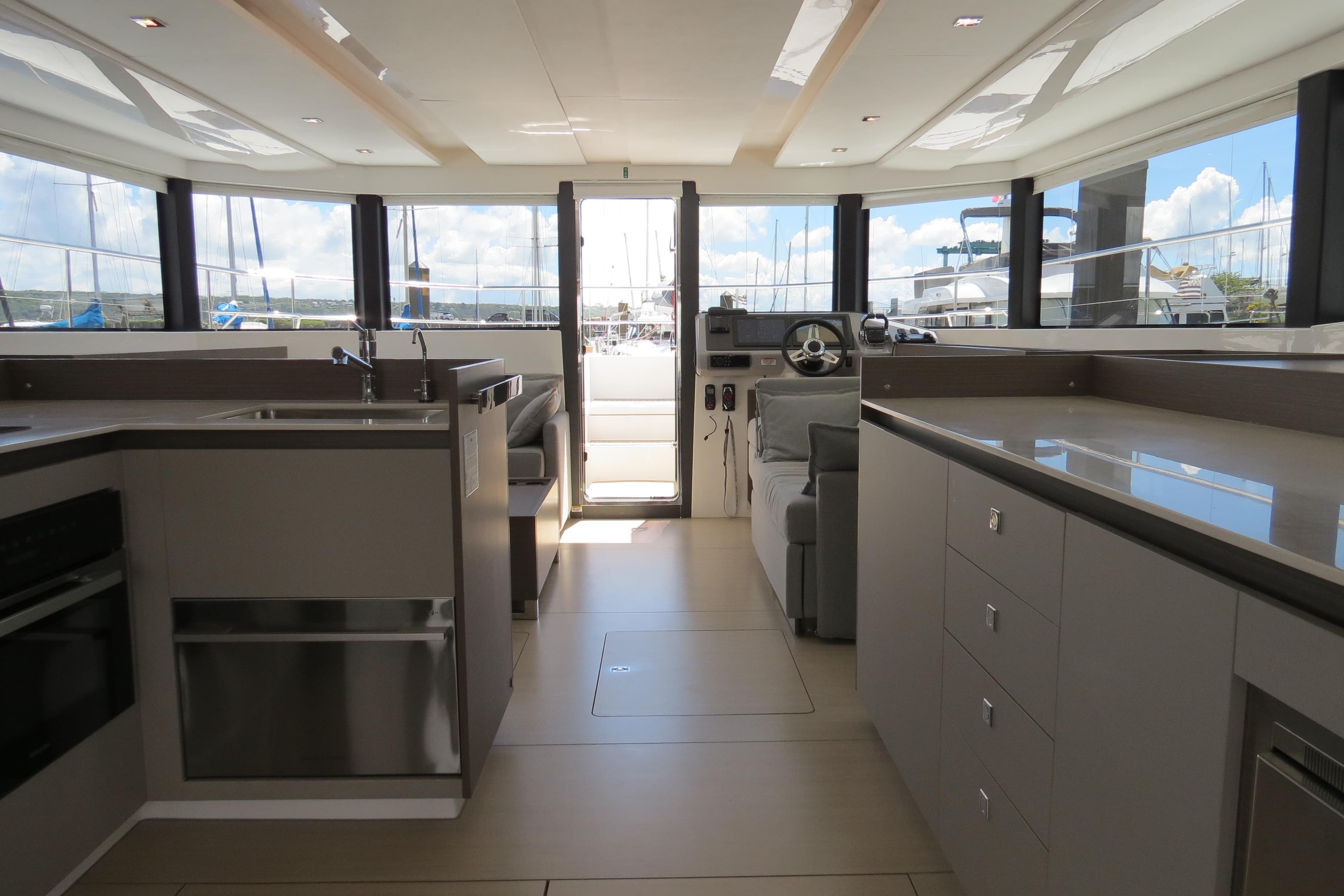 2022 Leopard 46  with modern kitchen and lower helm station
