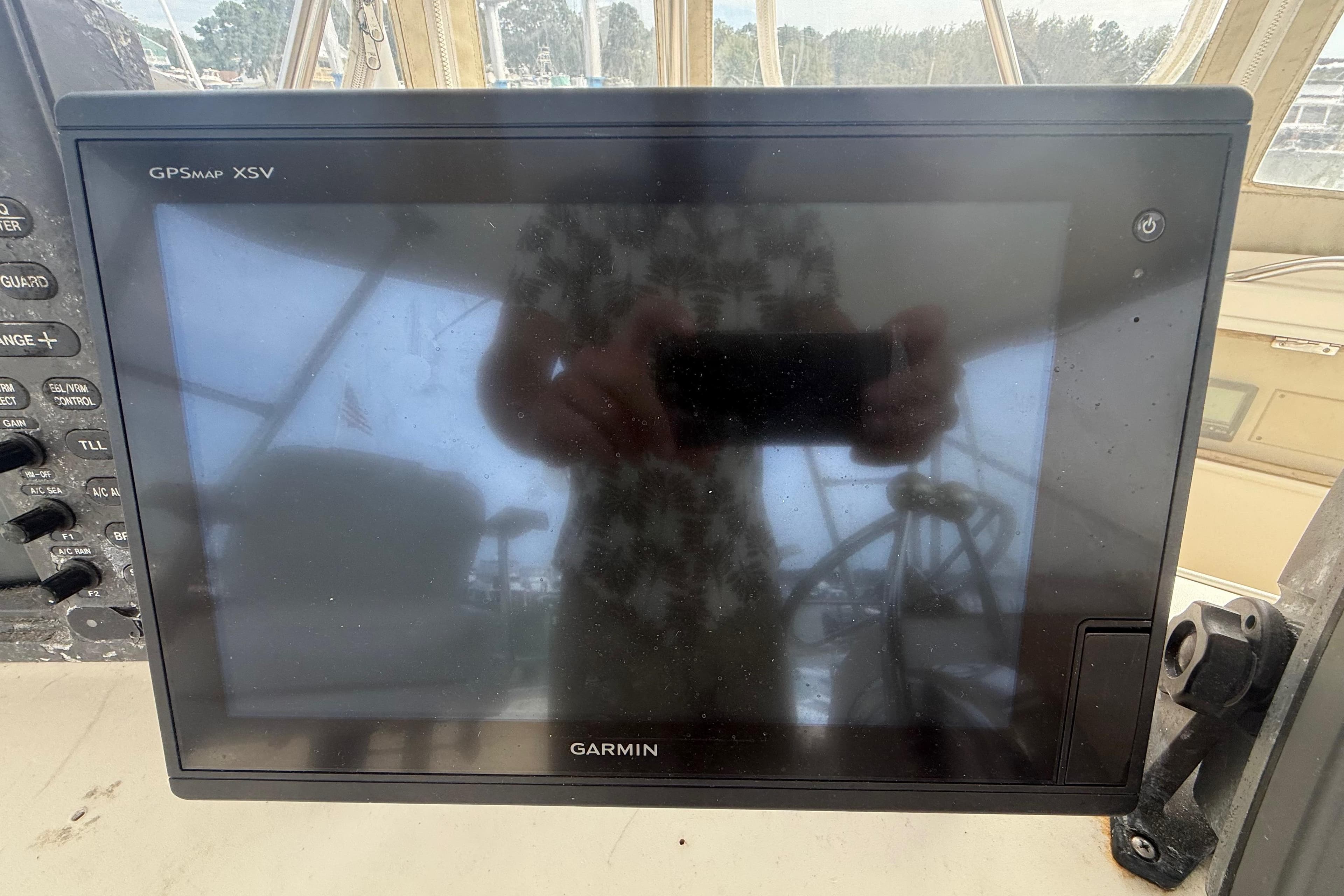 Garmin GPSMAP XSV on 1986 Ocean Yachts 38 Super Sport dashboard.