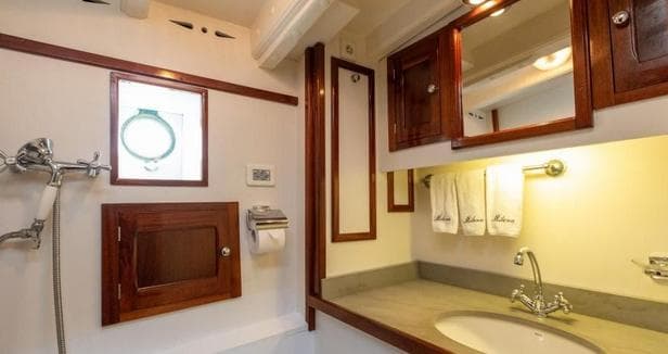 Bathroom of the Fred Shepherd Classic Bermudan Ketch