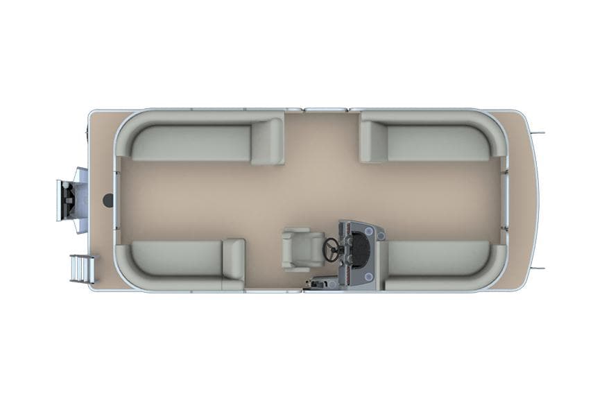 Manufacturer Provided Image: Top view of 2022 Godfrey SWEETWATER 2286 SB pontoon boat layout.