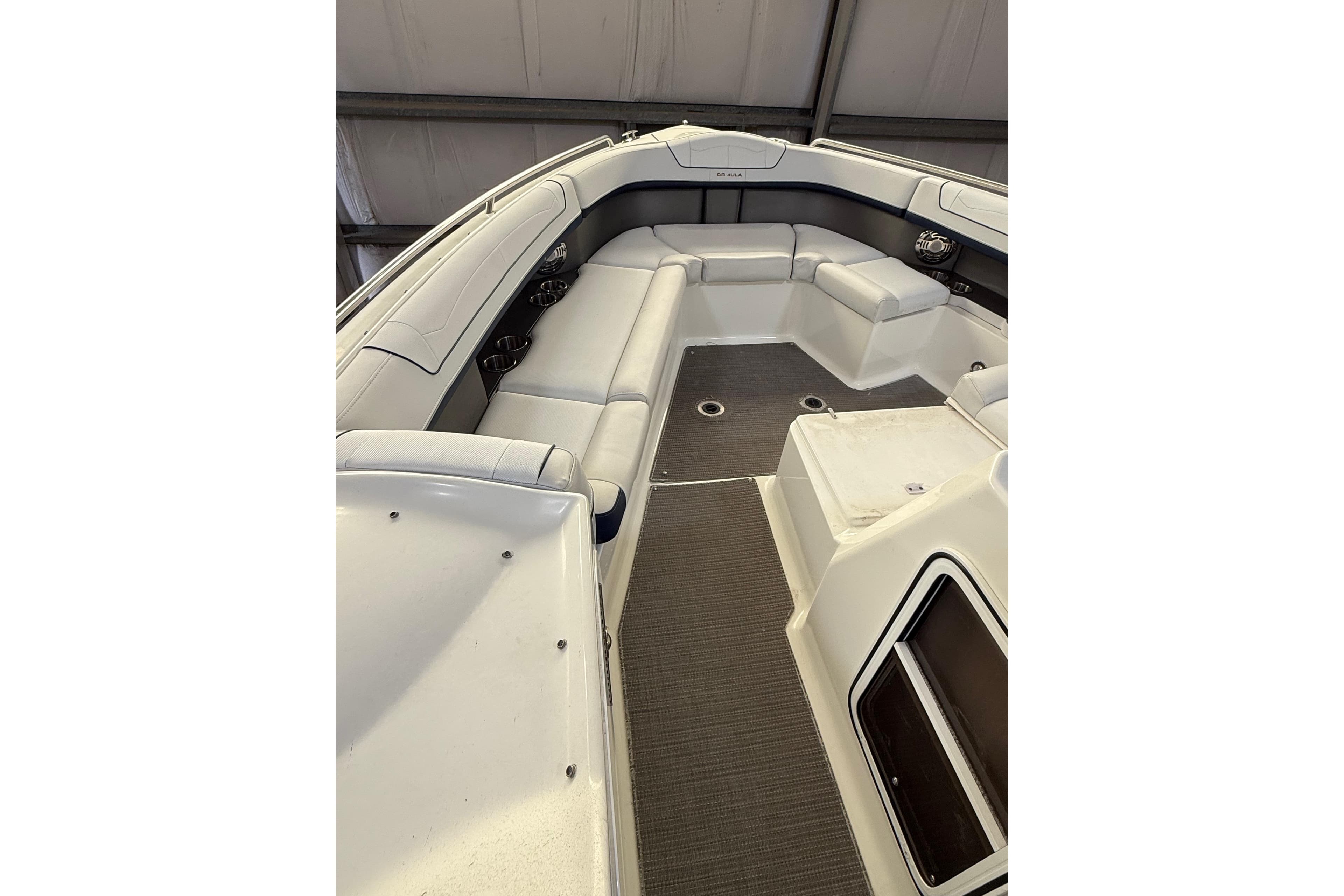 2016 Formula 350 Crossover Bowrider interior with spacious seating and modern design.
