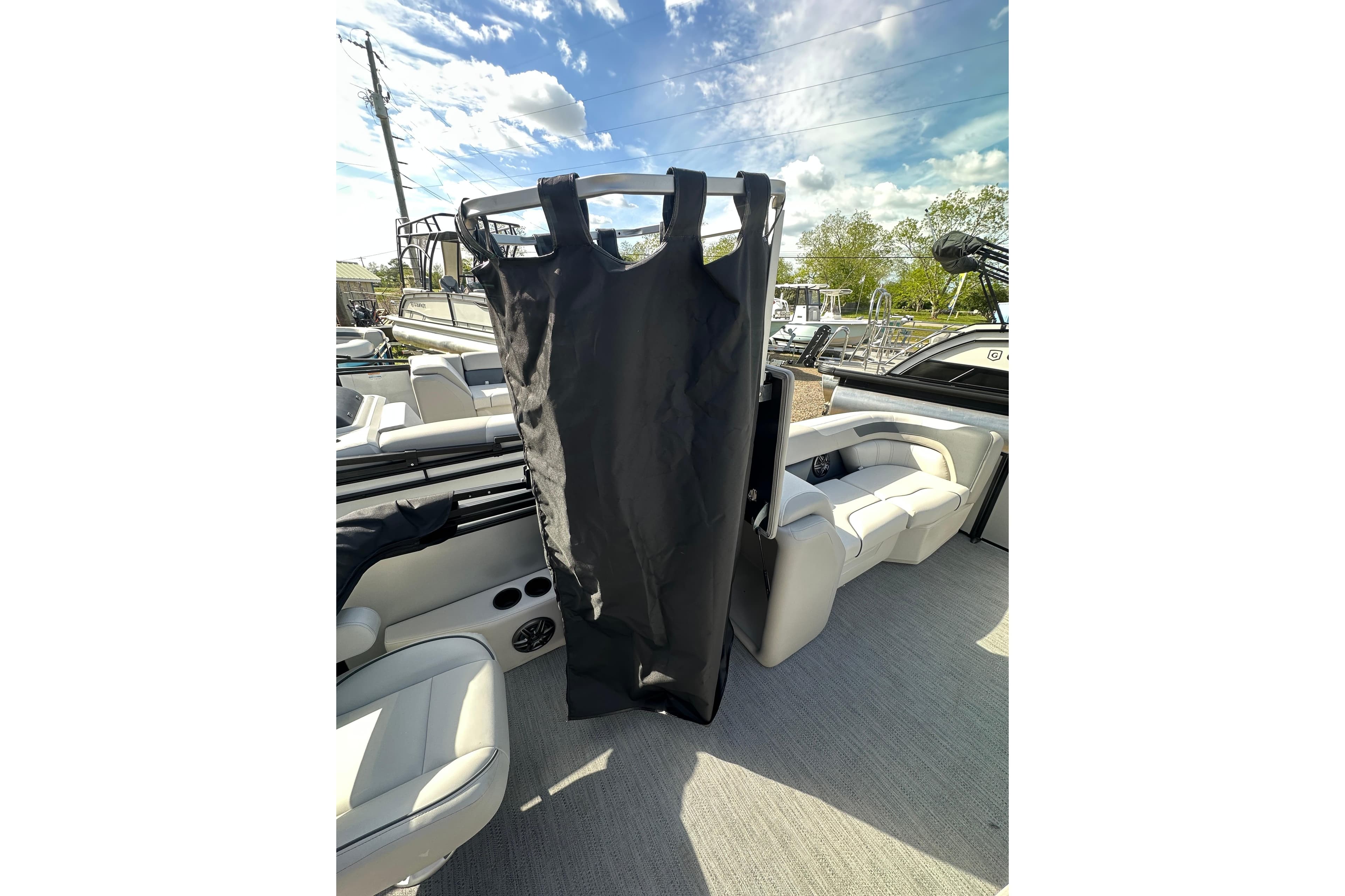 Interior of Godfrey Sweetwater 2286 SFLC boat, 2026 model.