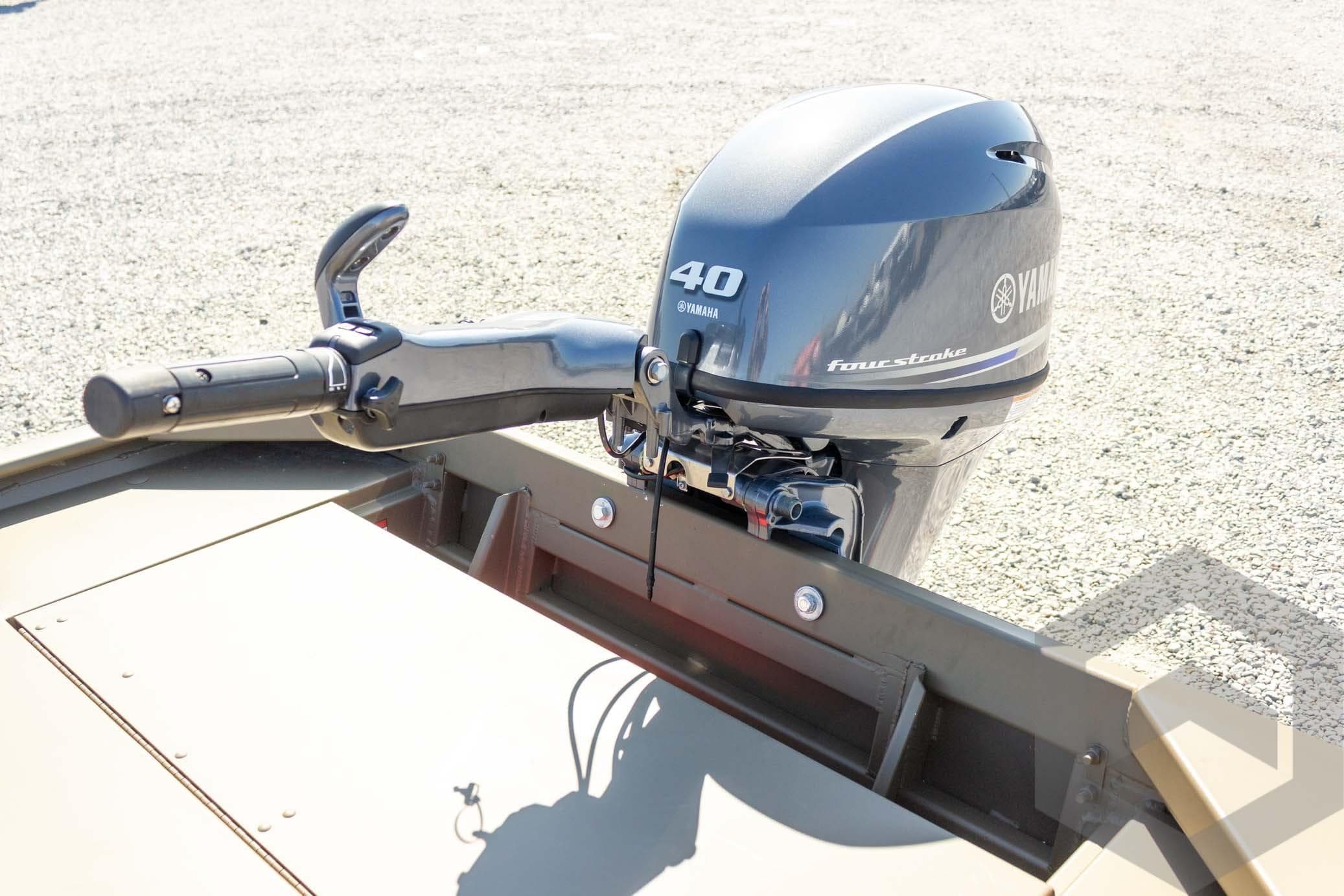 2026 G3 Gator Tough 1652 VBW boat with Yamaha 40 horsepower outboard motor.