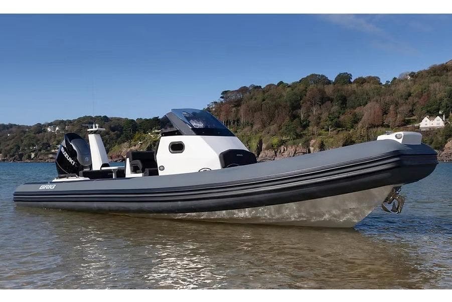 Manufacturer Provided Image: 2026 Brig Eagle 8 boat on calm water with scenic forested background.