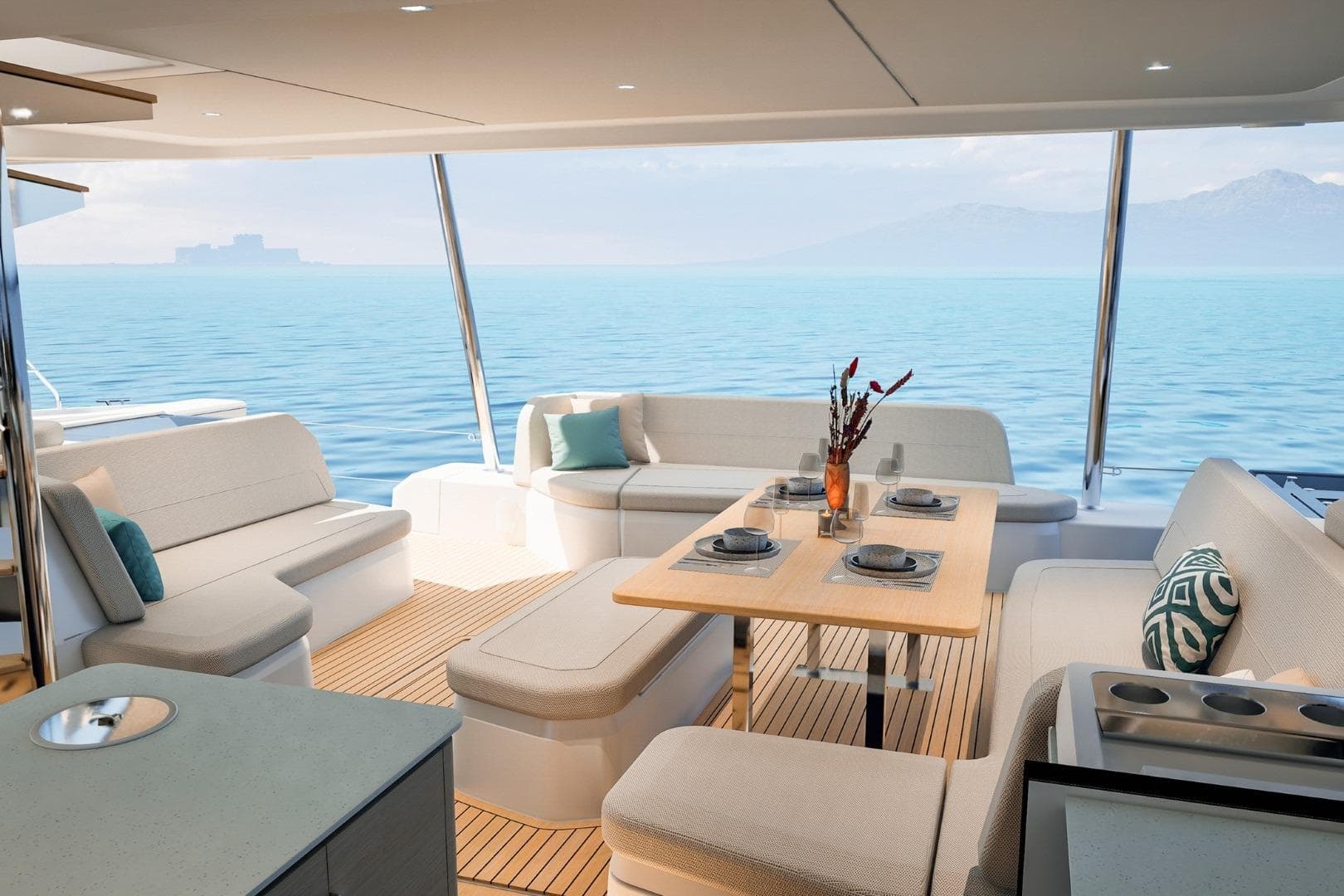 Fountaine Pajot FP 55 - Cockpit arrière