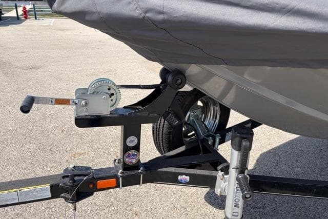 2016 Tracker Pro Team 195 TXW Tournament Edition boat trailer with cover and winch.