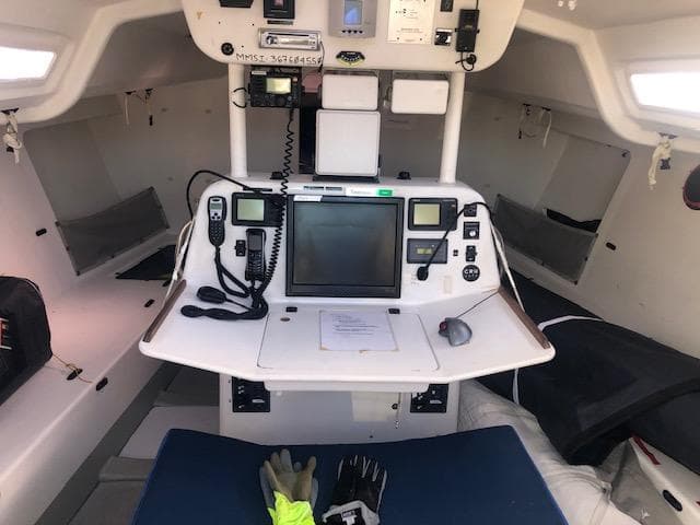 Navigation area of Akilaria MK1 Class 40 yacht, 2007 model.