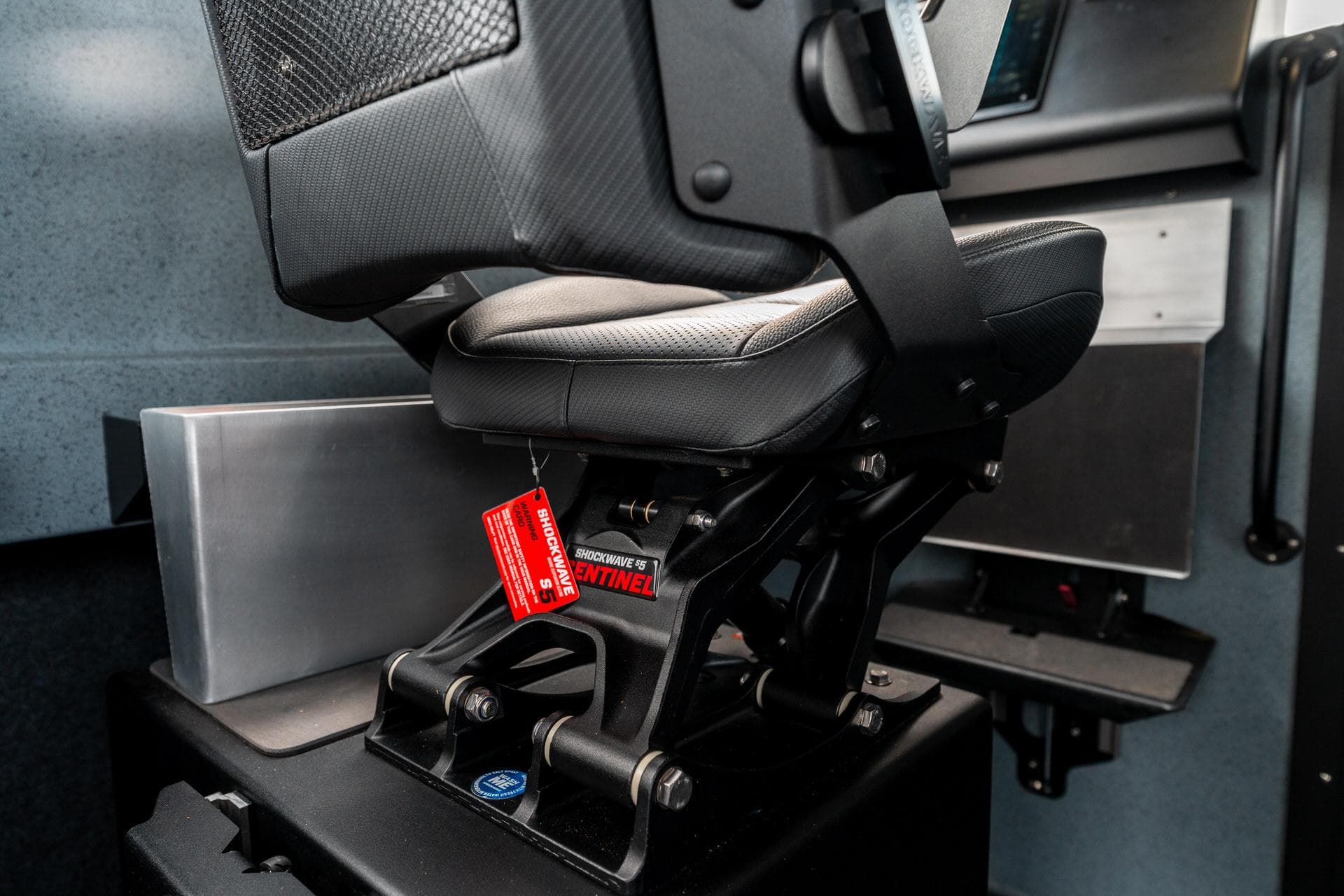 2023 Liquid Metal Marine Maquinna Crew seat with advanced suspension system.