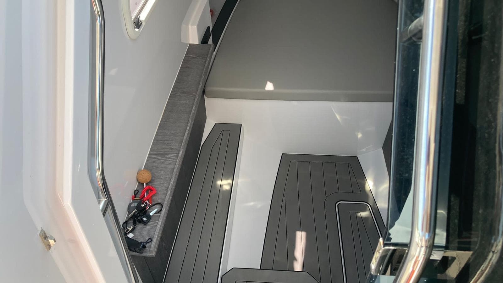 Interior of a 2023 Pirelli 35 boat.