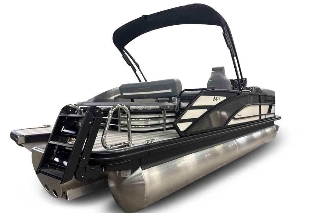 2026 Bennington 23 M Swingback pontoon boat with sleek design and modern features.