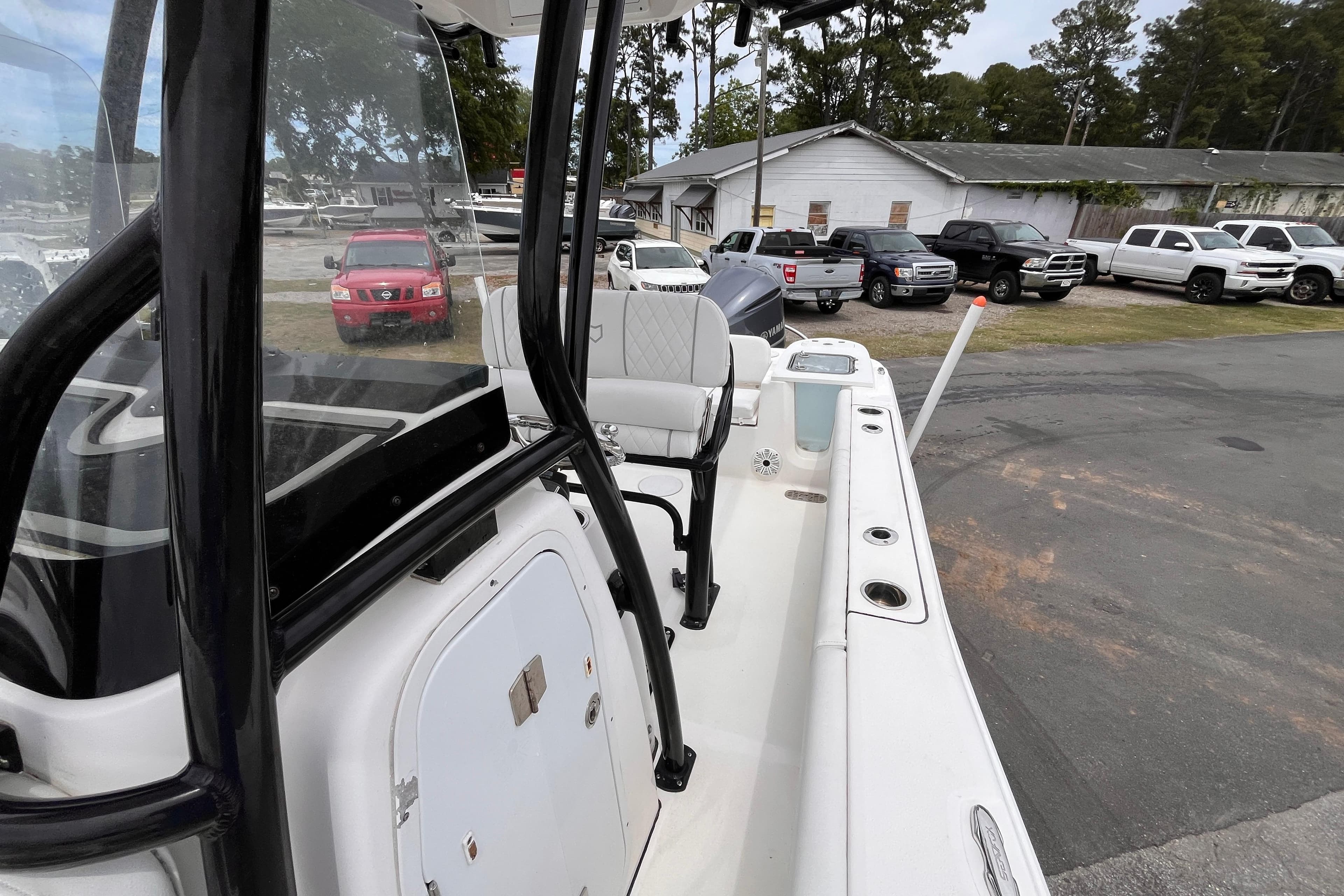 2020 Sea Fox 248 Commander boat parked, showcasing interior and exterior features.