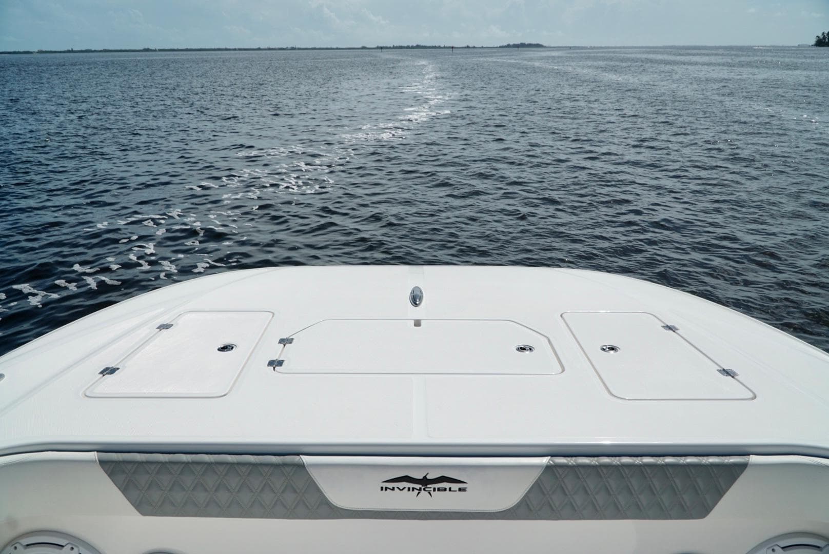 2021 Invincible 46 Catamaran on open water.