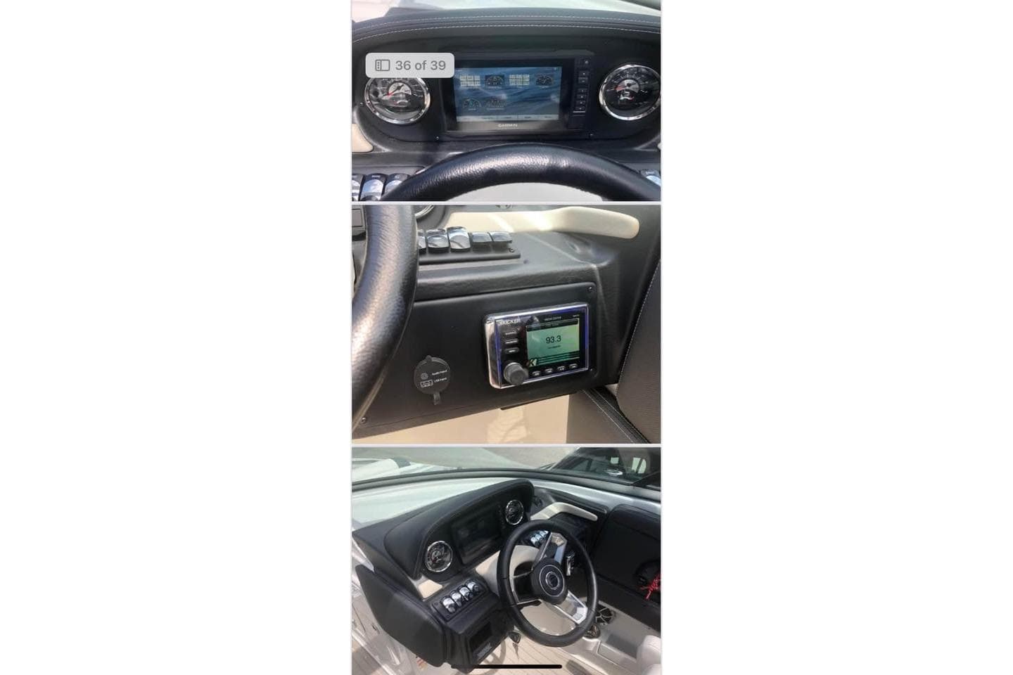 2020 Crownline Eclipse E255 dashboard with steering wheel and control panels.