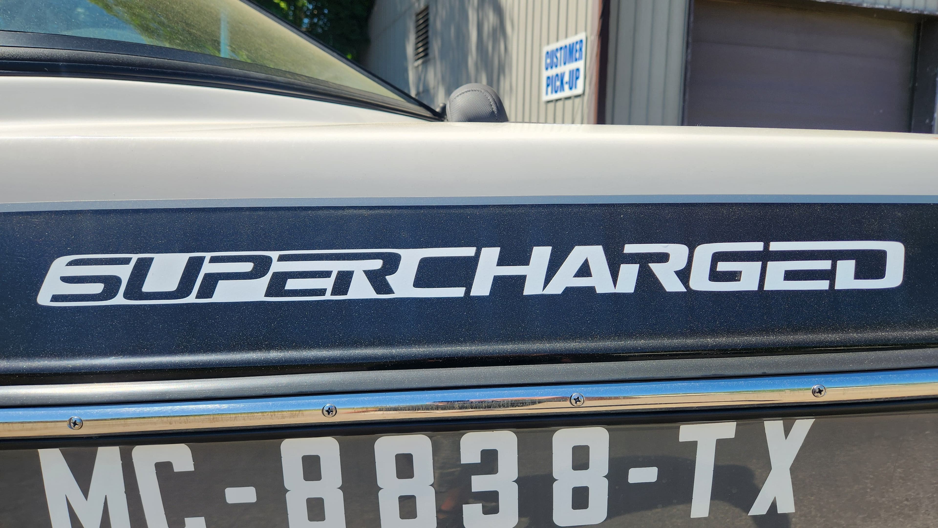 Supercharged Yamaha AR192 boat, 2016 model, with license plate.