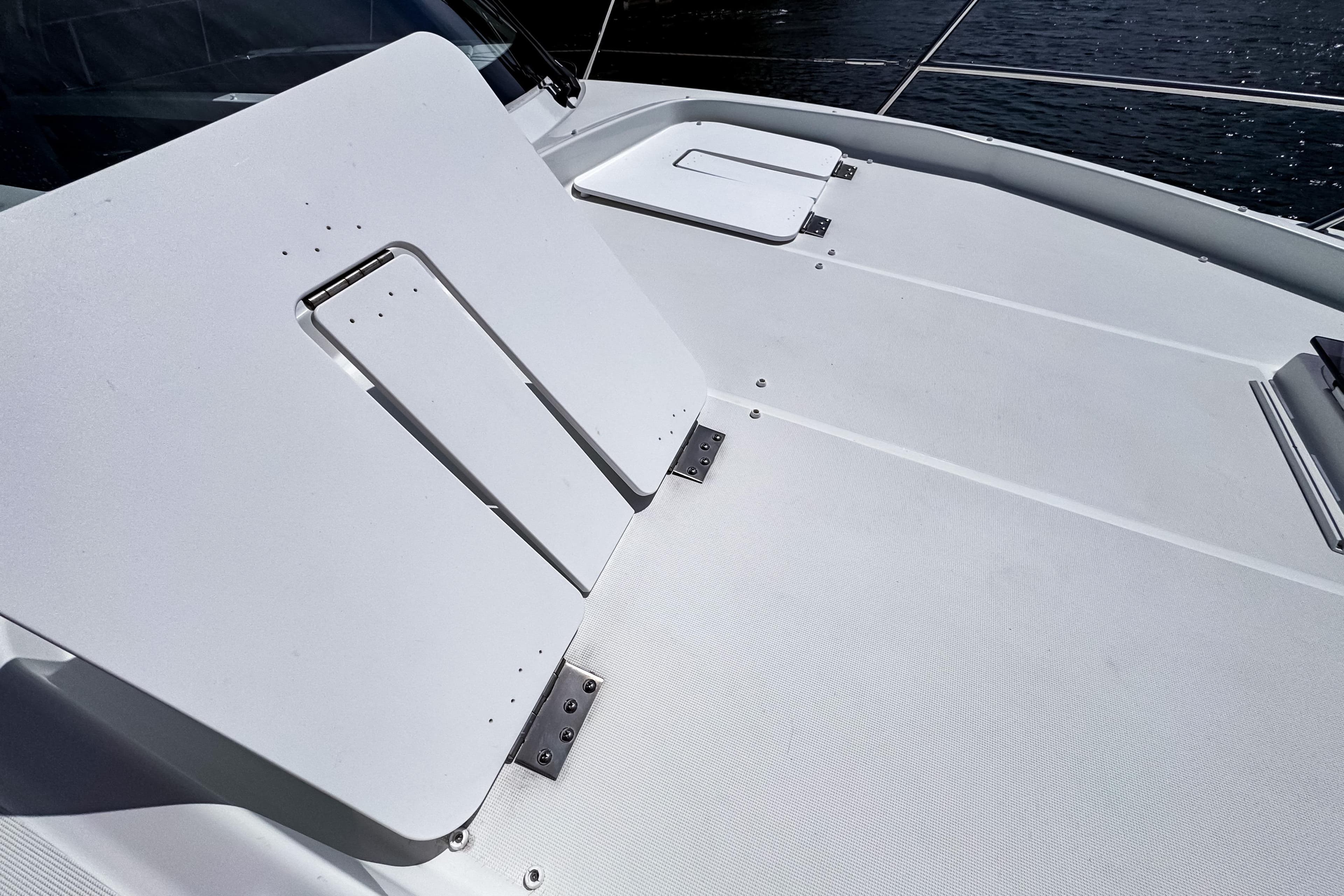 2023 Beneteau Antares 11 deck with adjustable seating and ocean view.