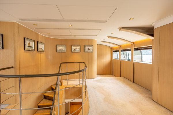 1995 Baglietto 49M Superyacht: Main Deck staircase to Upper Deck