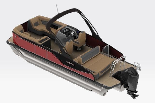 2026 Harris Sunliner 230 pontoon boat with sleek design and modern features.