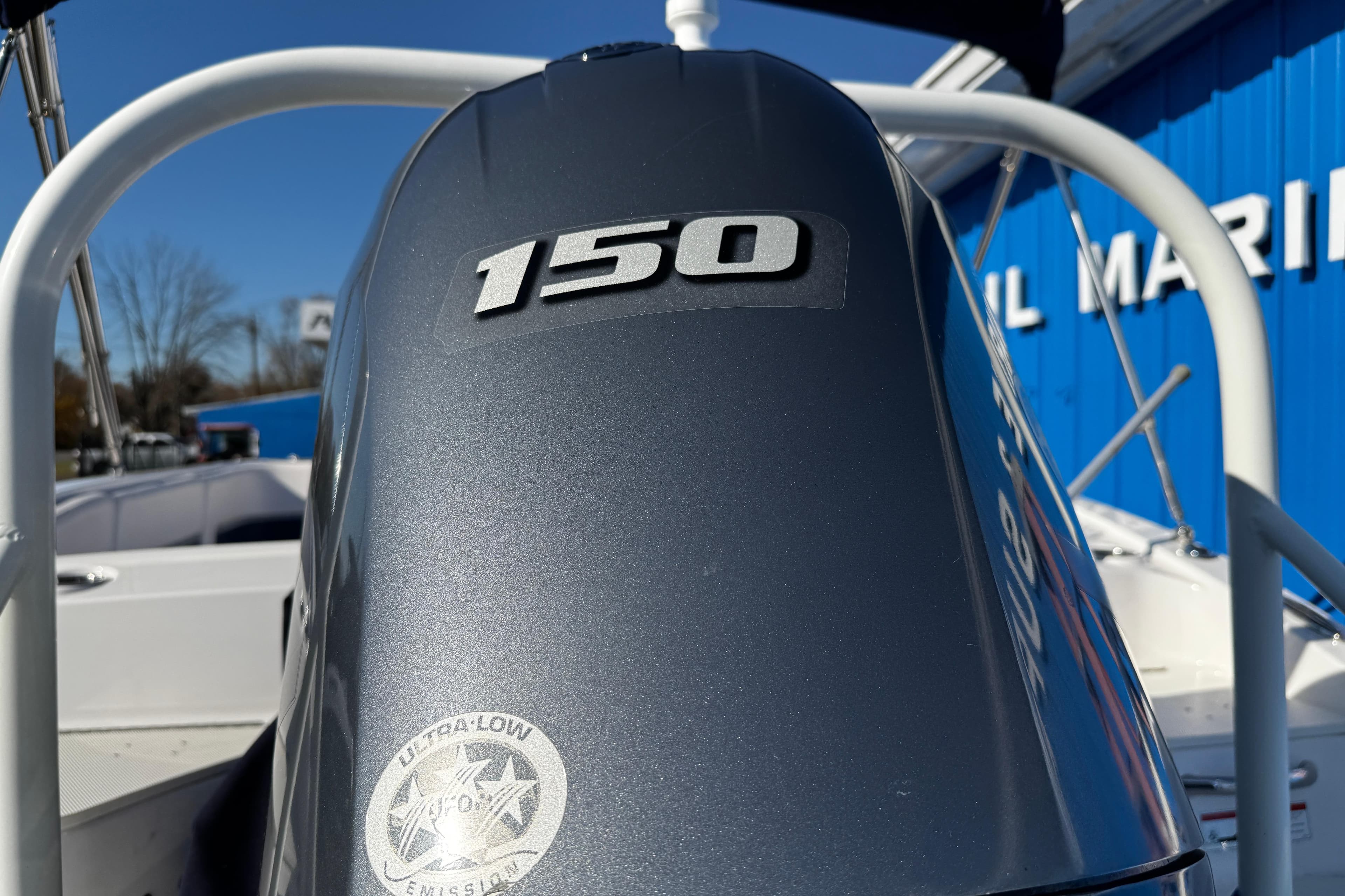 2019 Chaparral 191 Suncoast boat with 150 horsepower engine, ultra-low emission.