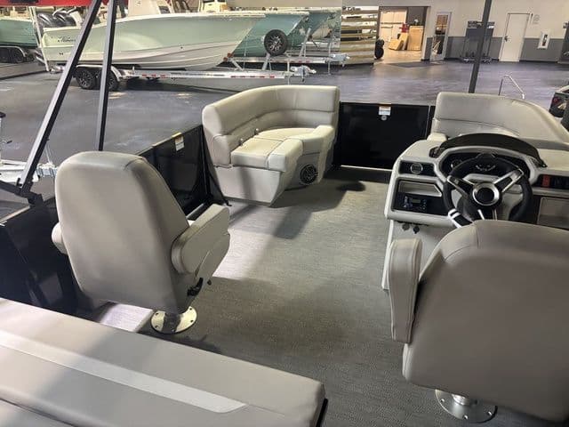 Interior of a 2026 Godfrey Pontoons Xperience 2086 SFLX boat.