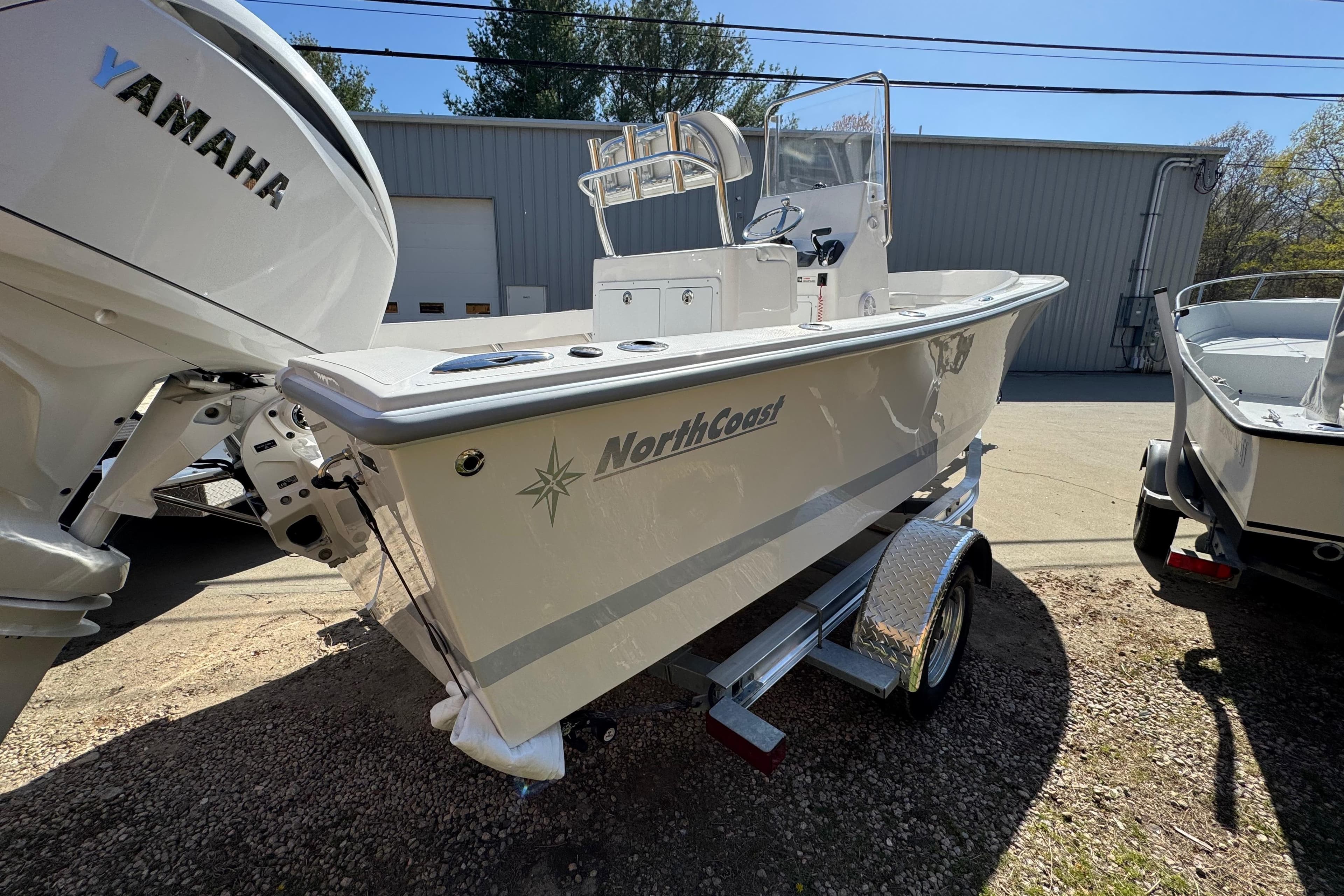 2026 NorthCoast 190 Center Console boat on trailer.