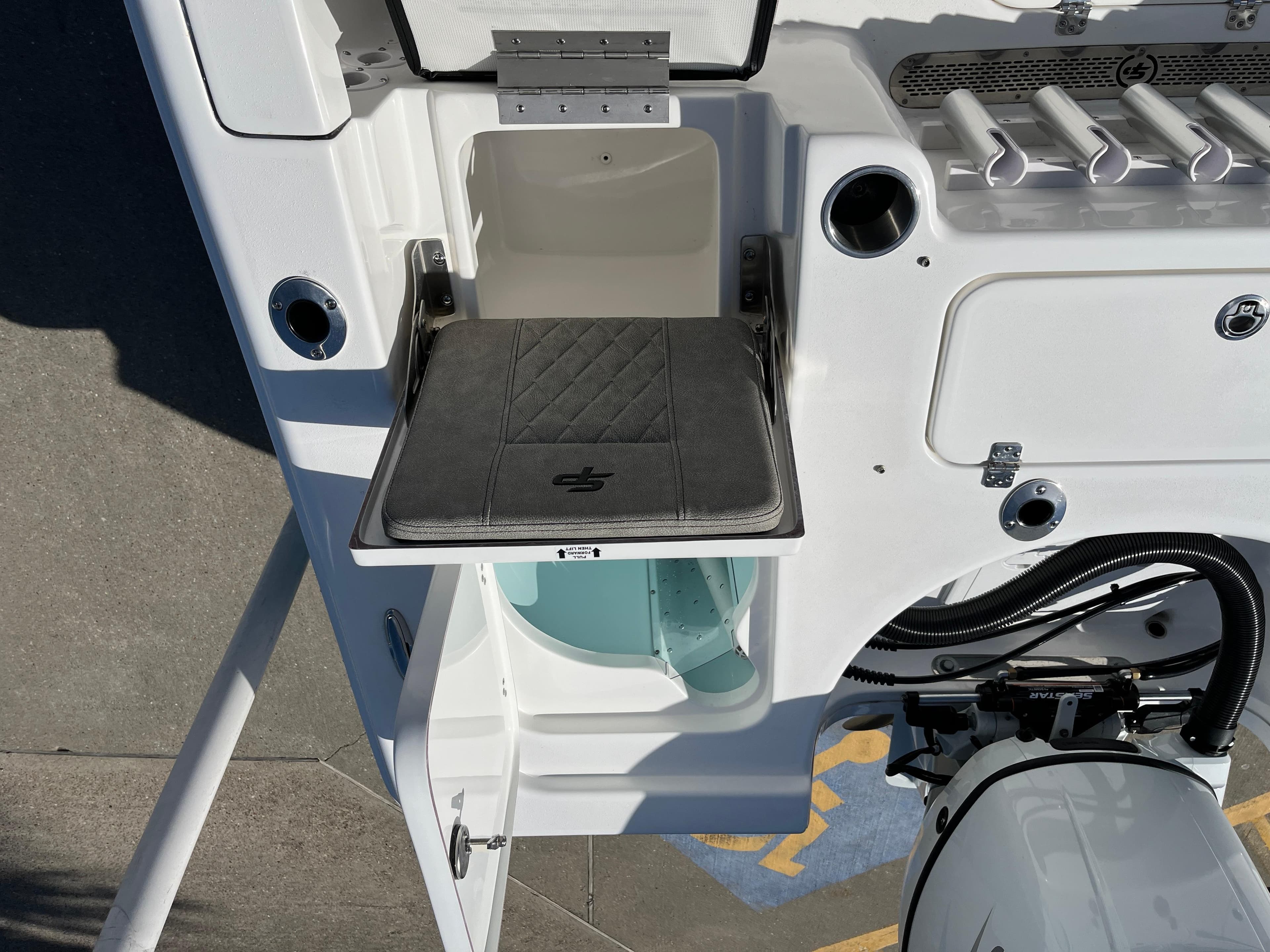 2024 Sea Pro 230 Bay boat with integrated storage and seating.