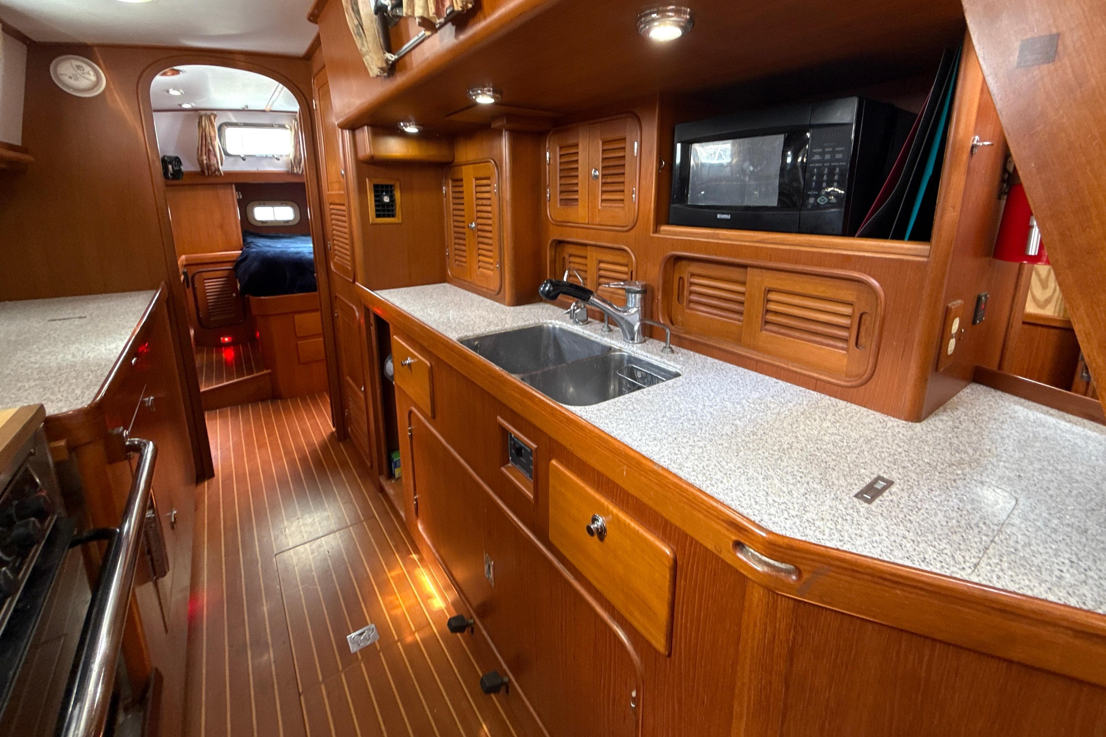 Galley, port side