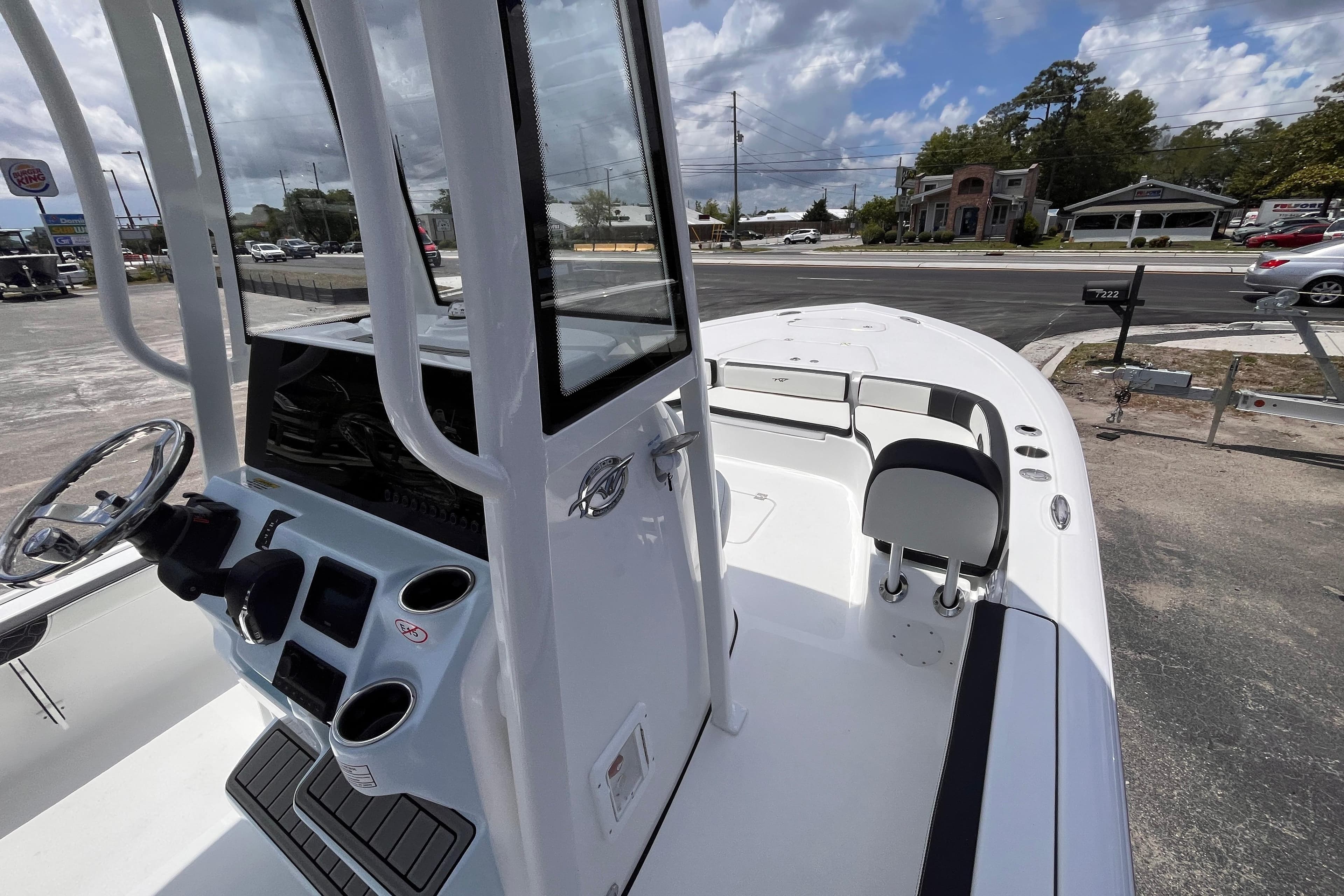 Interior view of 2026 Tidewater 2300 Carolina Bay boat.