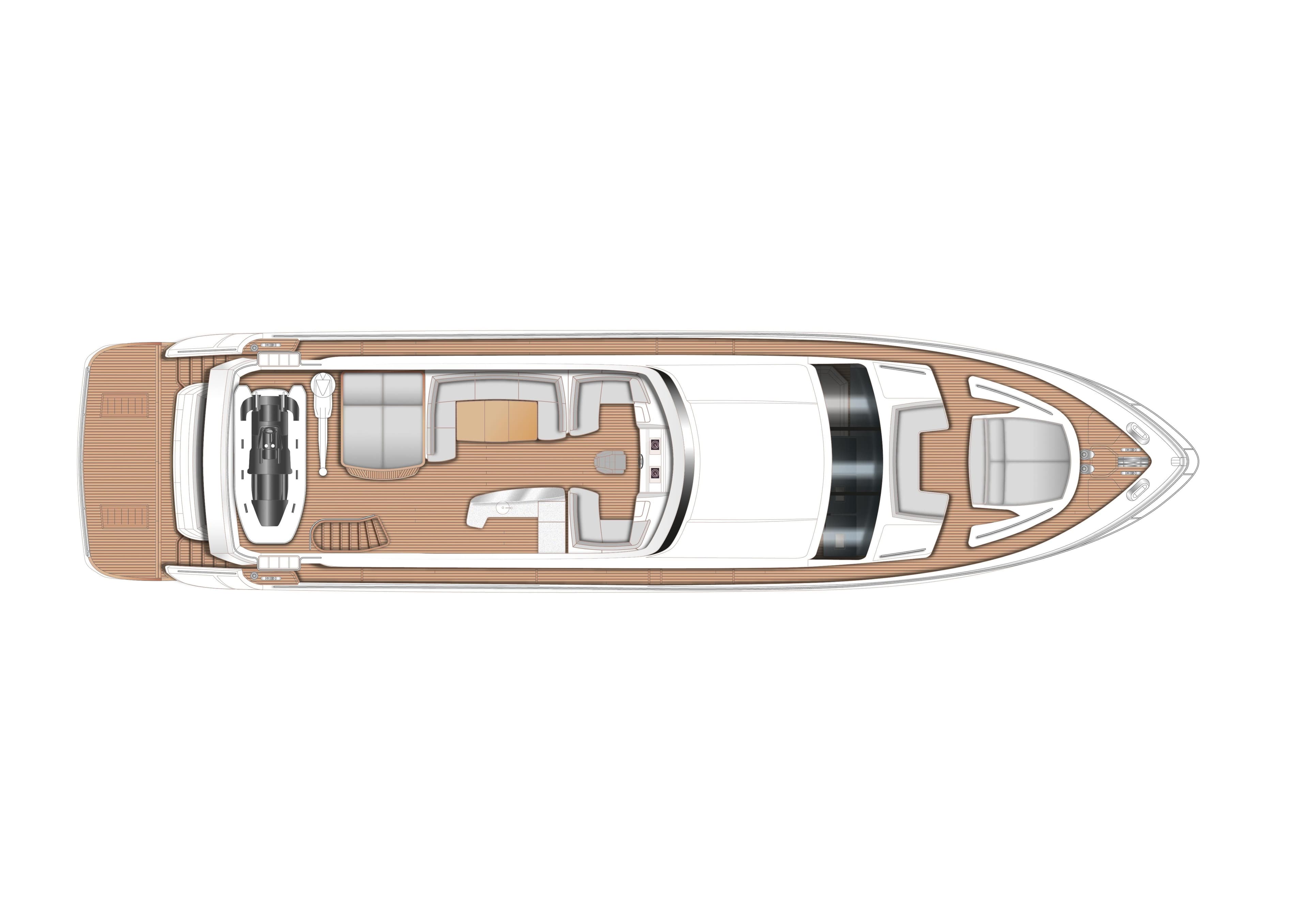 Manufacturer Provided Image: Princess 88 Motor Yacht Optional Flybridge Layout Plan