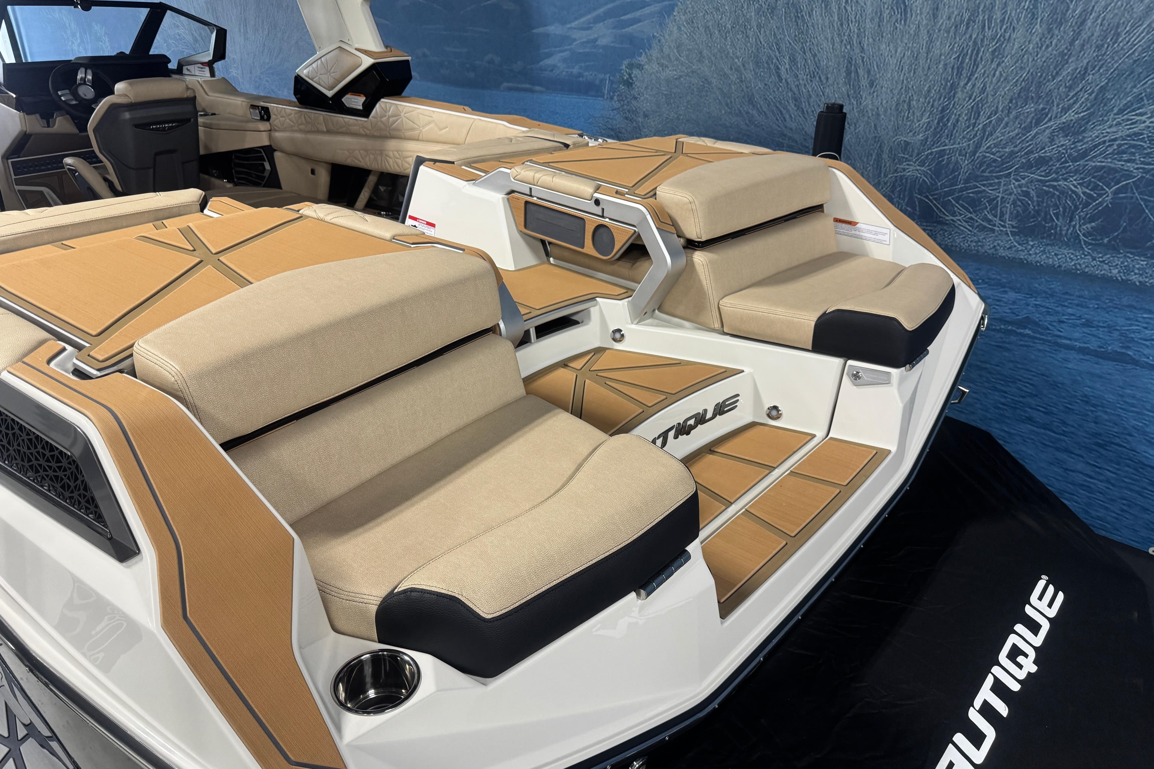 2026 Nautique Super Air Nautique G25 Paragon interior with luxurious seating and modern design.