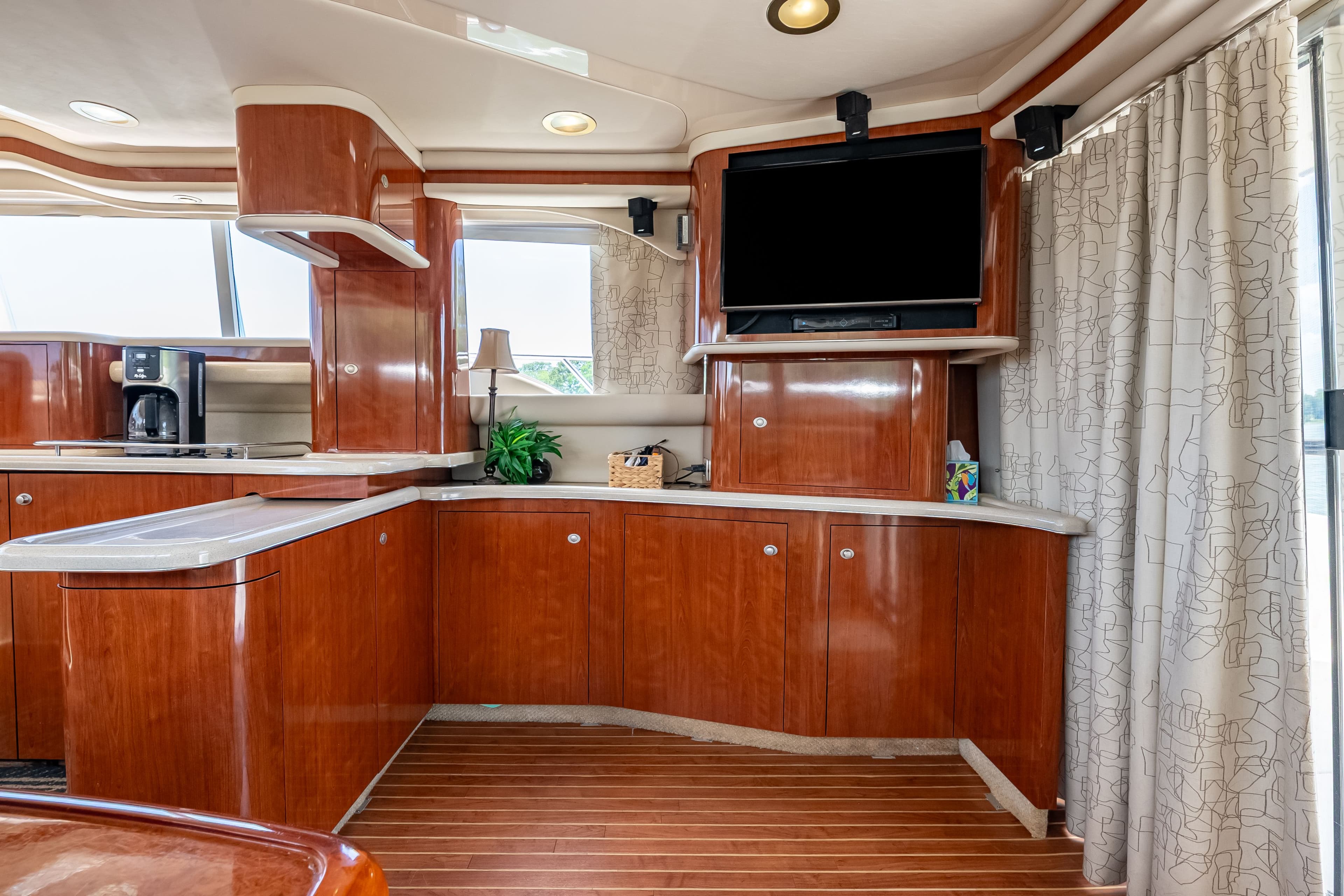 Luxurious interior of the 2023 Sportsman Open 352 Center Console.