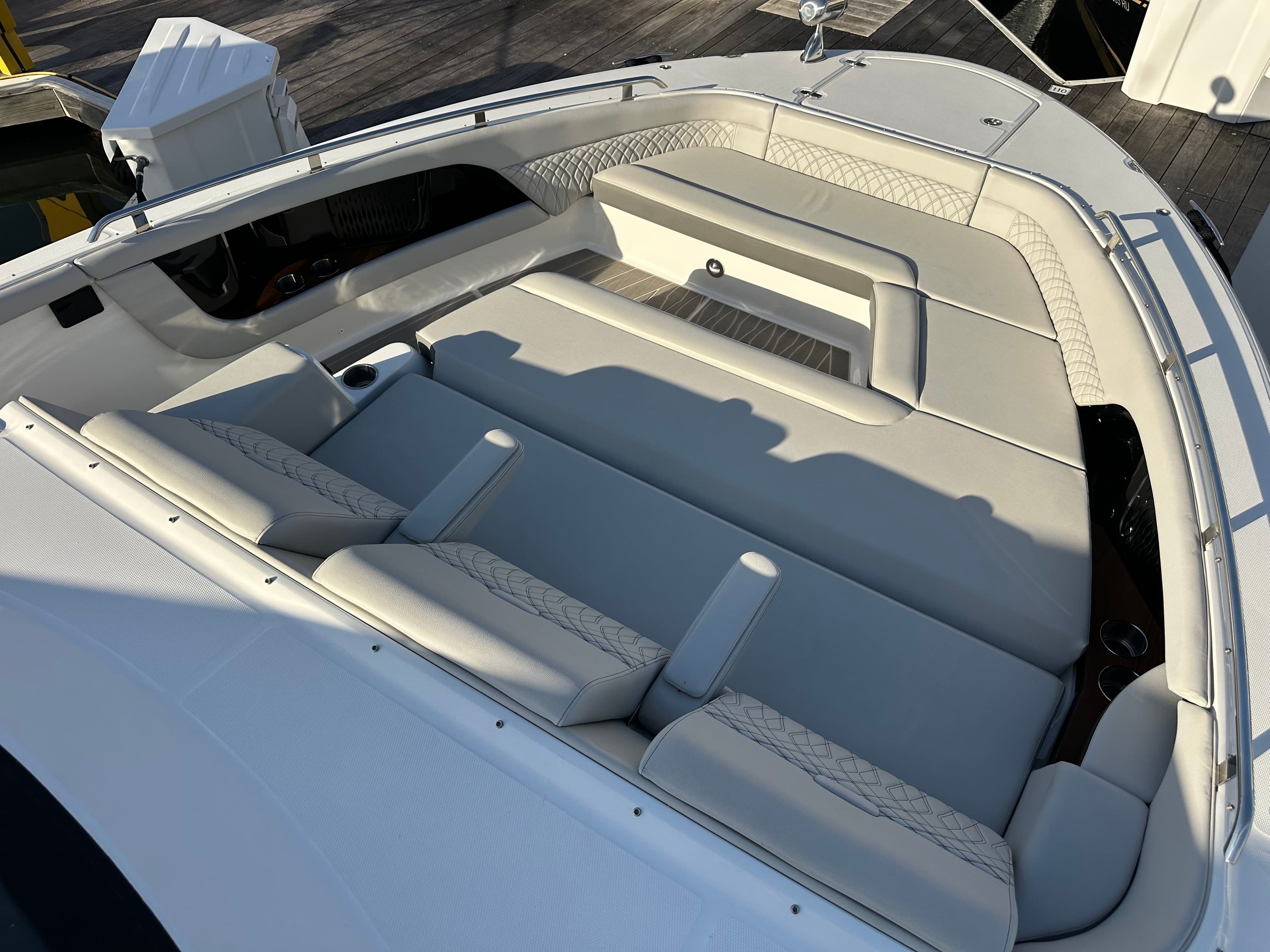 Huge bow rider seating for comfort