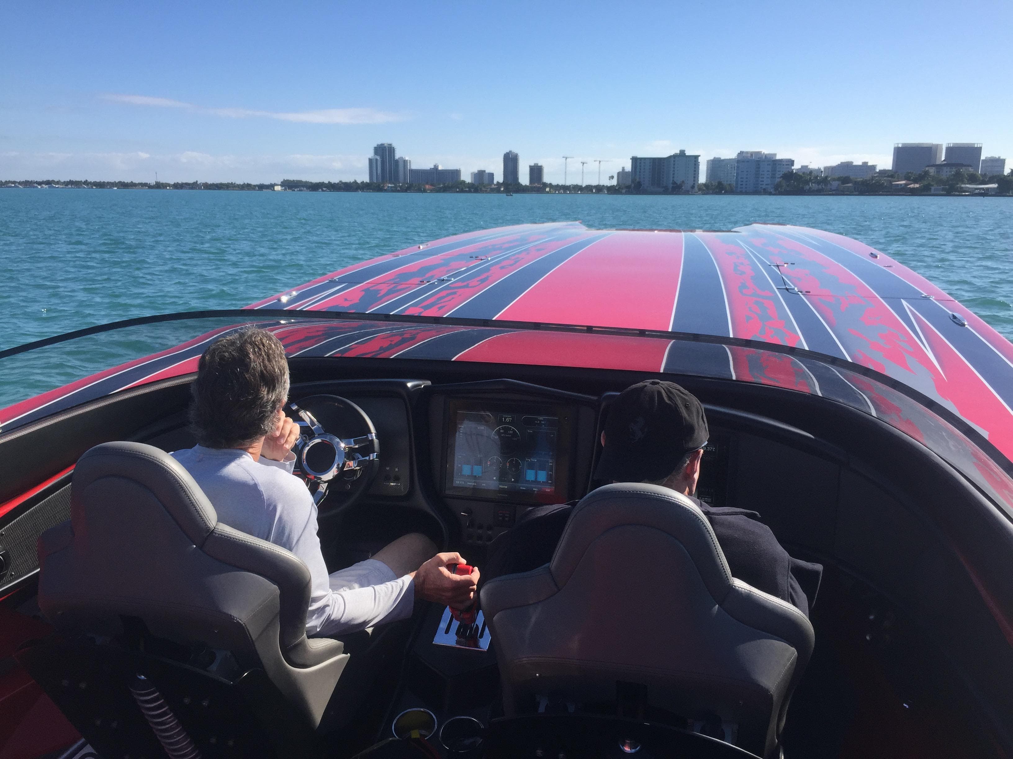 2025 MTI Marine Technology Inc 48 Pleasure boat cruising on open water.