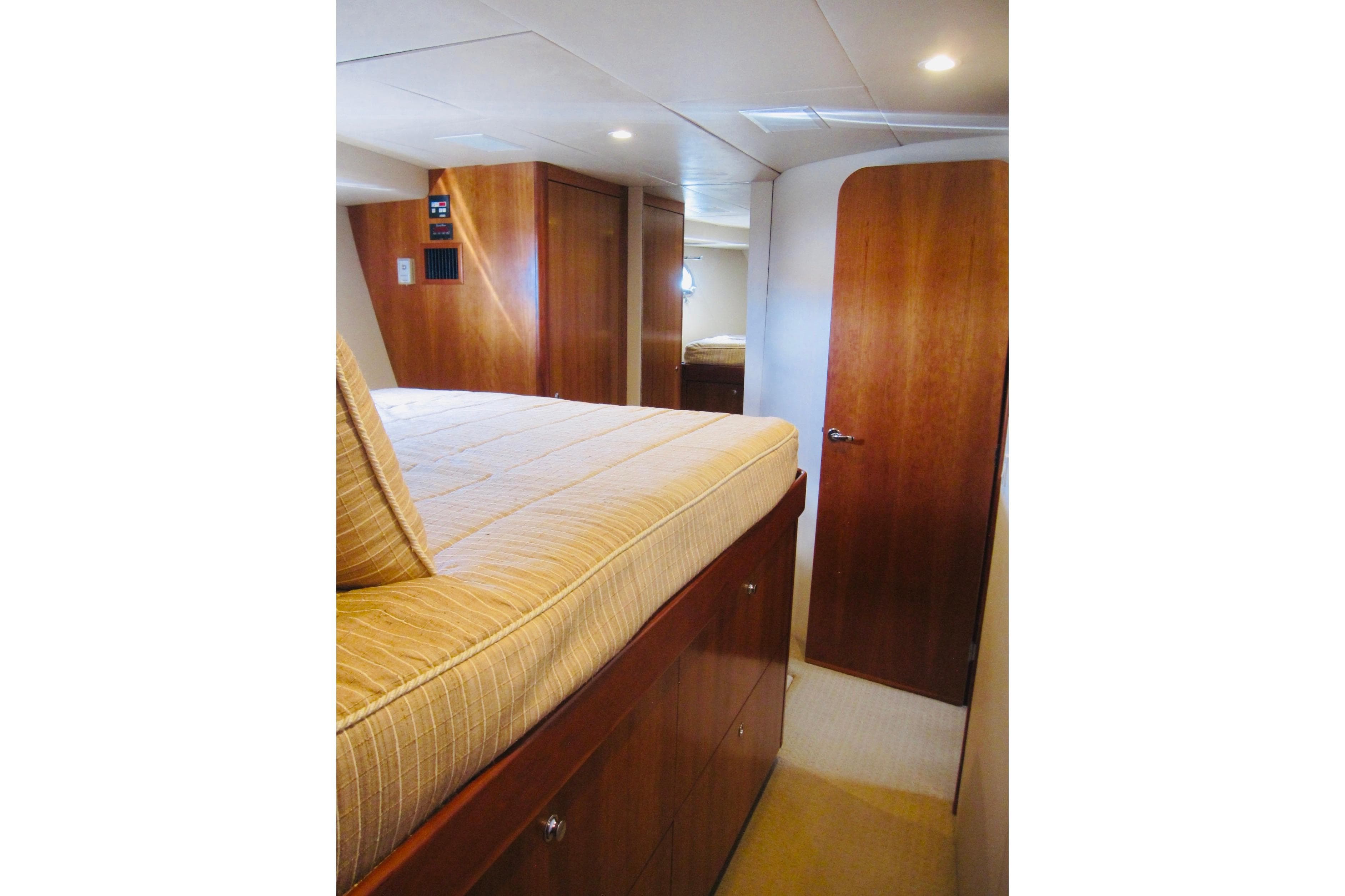 Luxurious cabin interior of 1999 Delta Marine Raised Pilothouse Motoryacht.