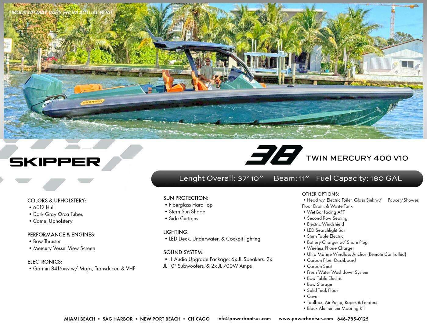2025 Skipper Green Hull / Camel Upholstery - Image 2
