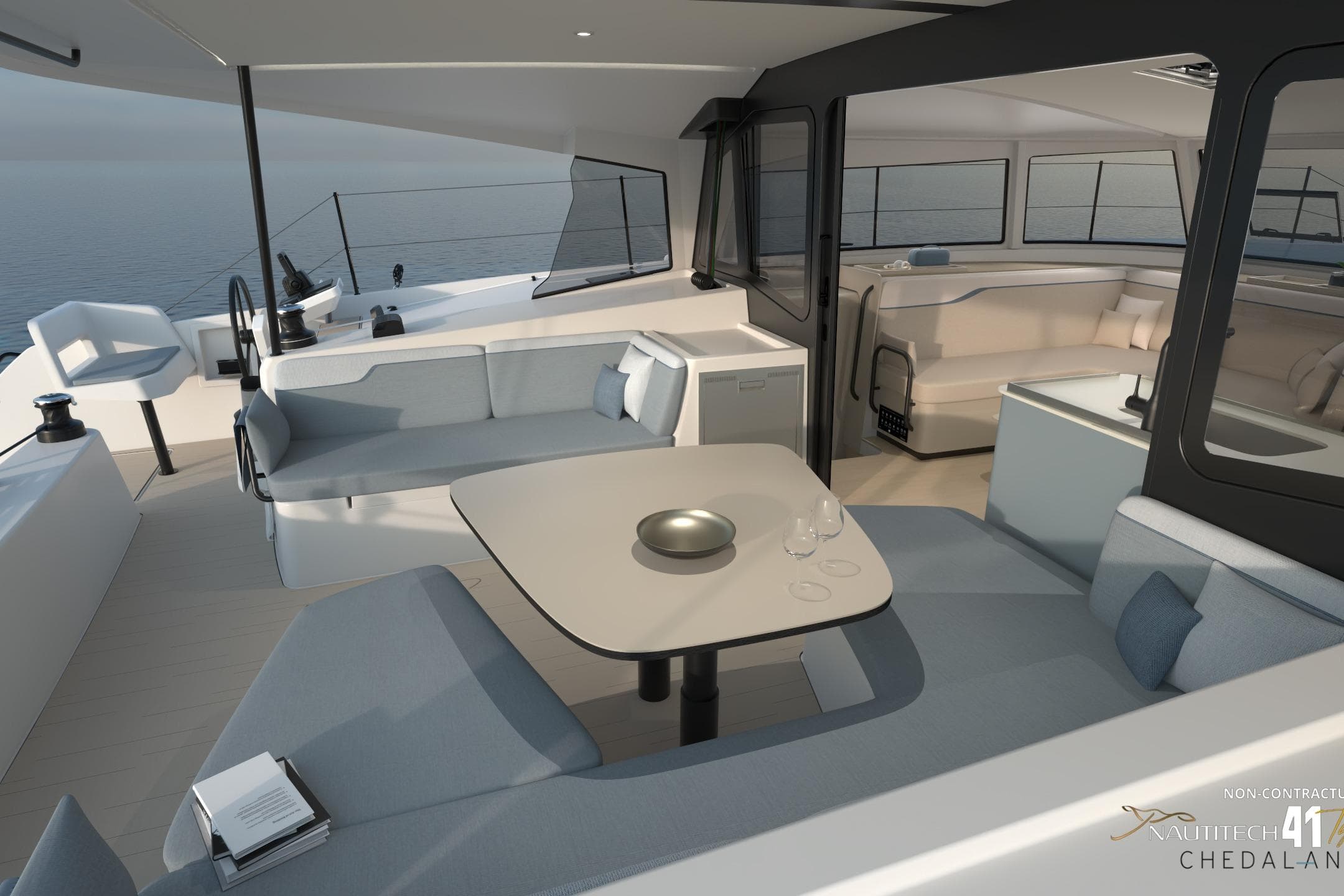 Interior of Nautitech 41 Type S yacht, year 2026.