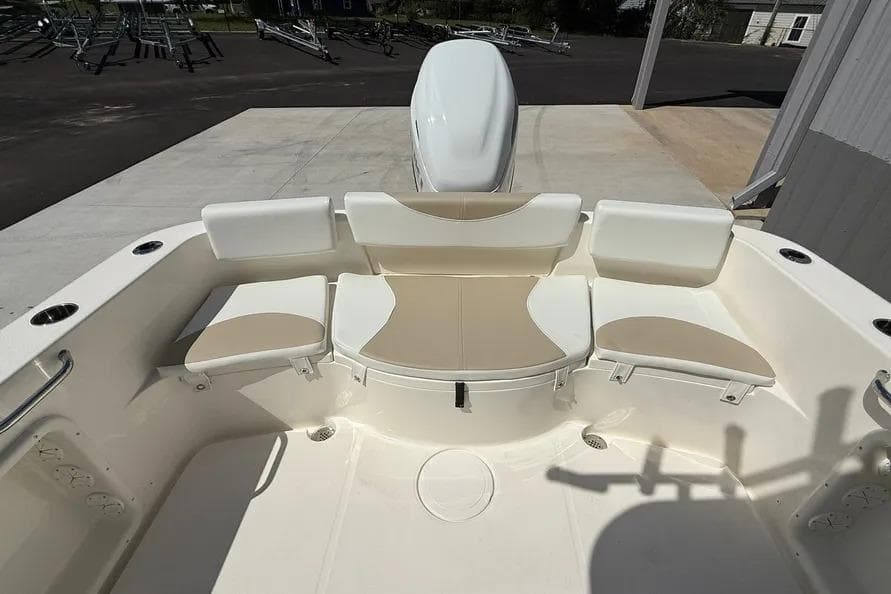 2026 Bulls Bay 230 Center Console boat with spacious seating arrangement.