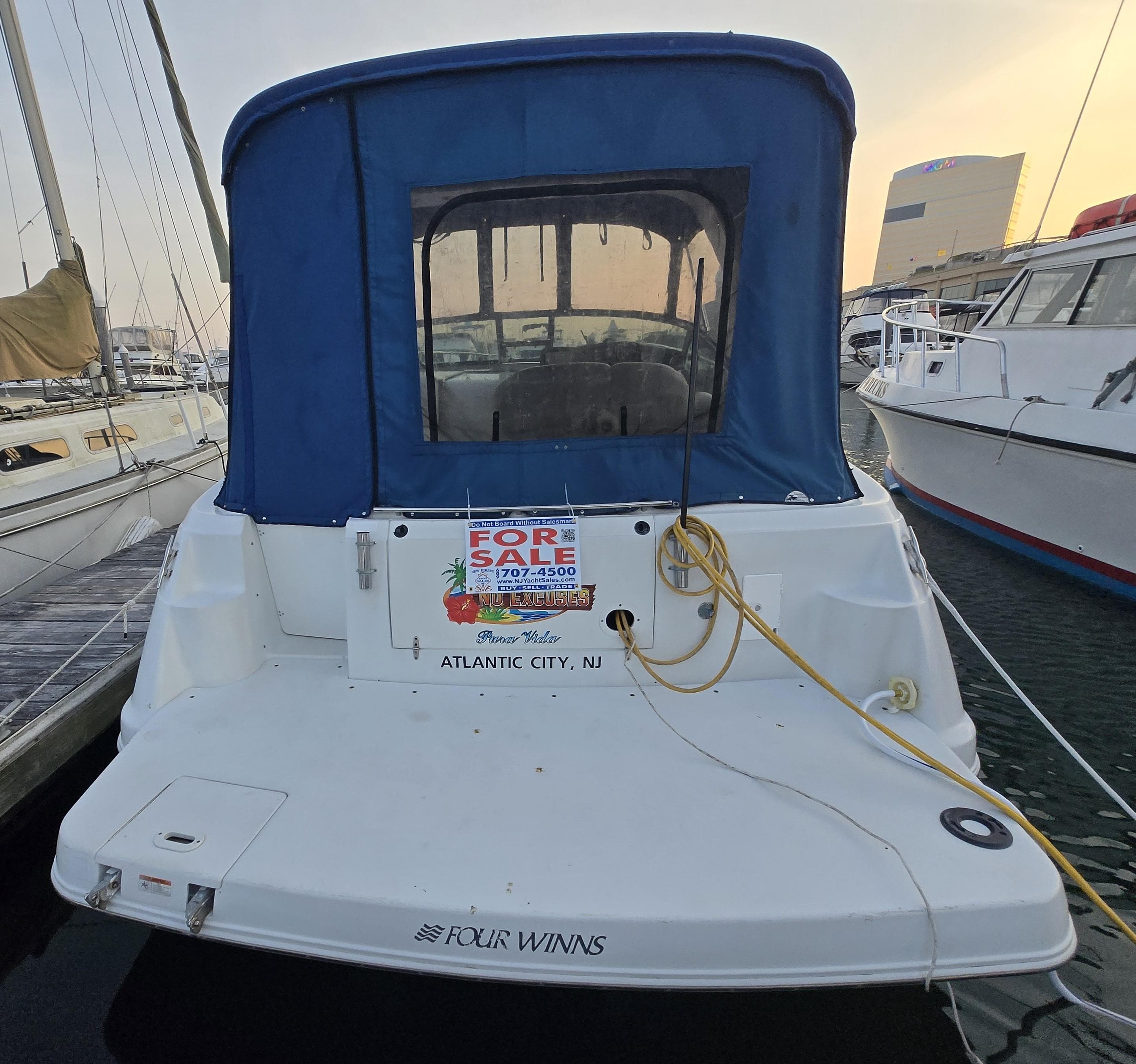 2003 Four Winns 328 Vista boat for sale in Atlantic City marina.