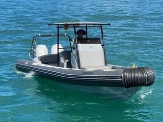 2022 Infanta 8.5 boat on open water.