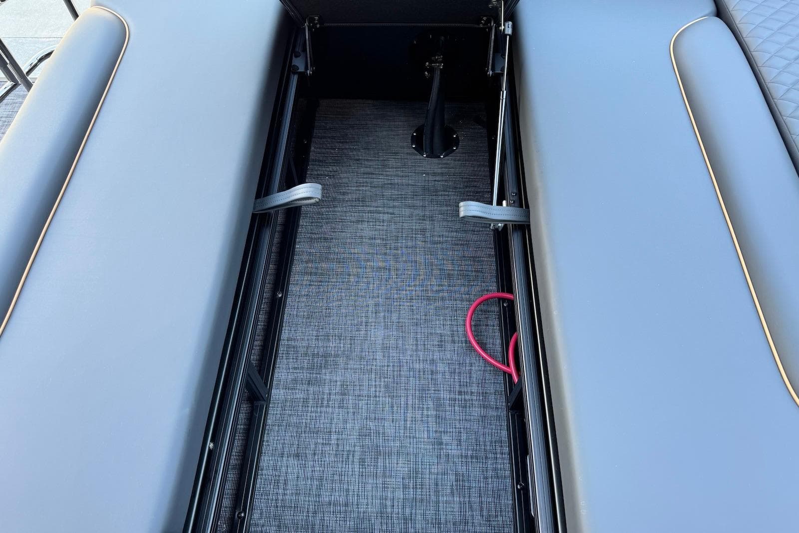 Interior view of 2026 Godfrey SWEETWATER 2286 SFL boat seating area.