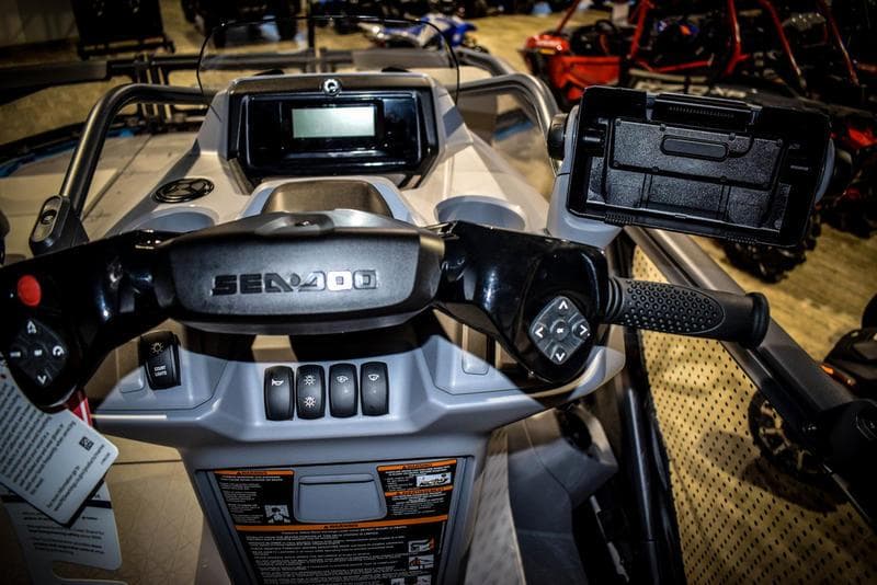 2023 Sea-Doo Switch Sport 21 dashboard and controls.