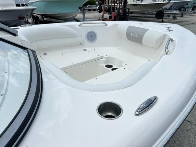 Interior of Key West 203 DFS boat, 2024 model.