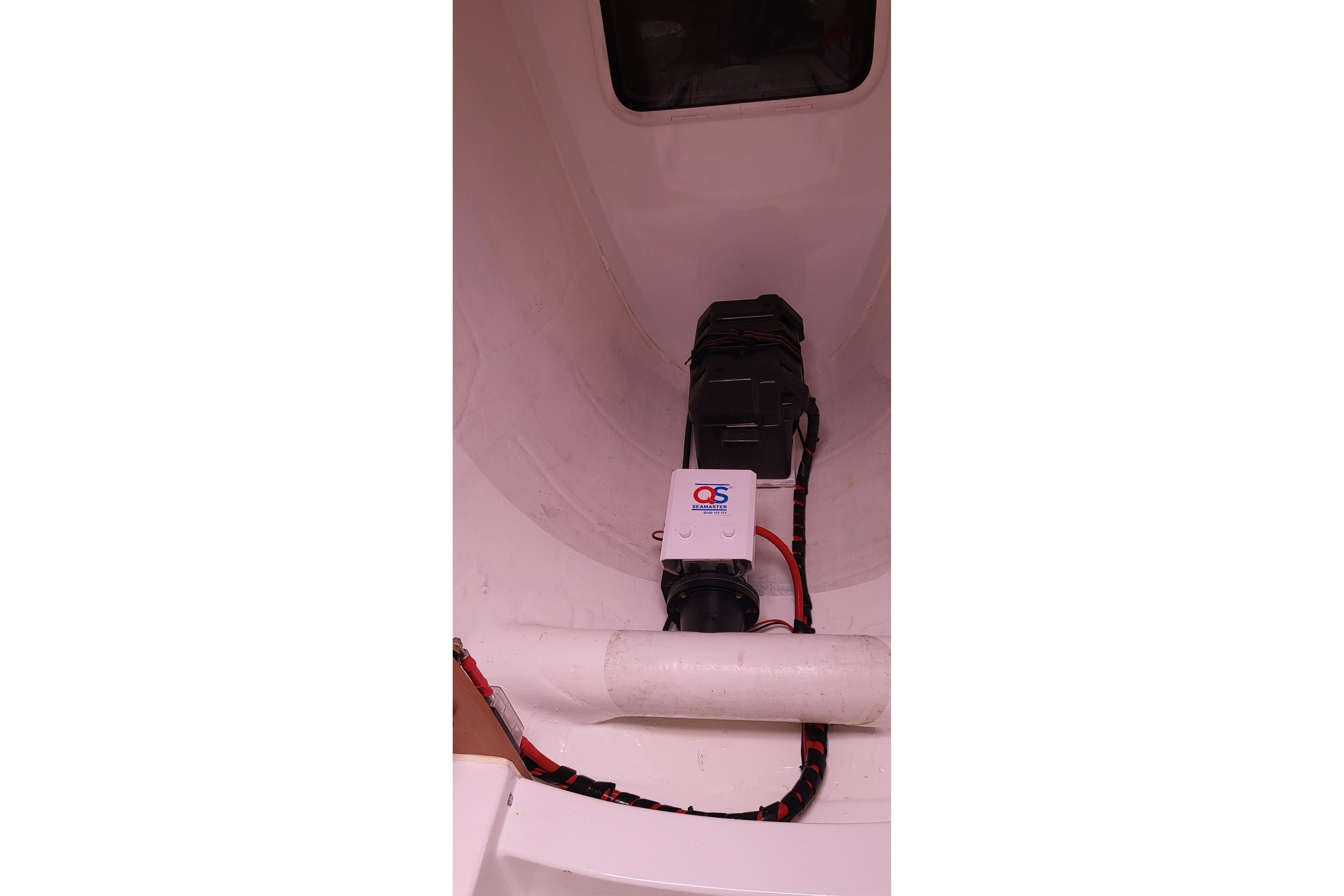 Interior view of 2011 Jeanneau Sun Fast 3200 sailboat with visible equipment.