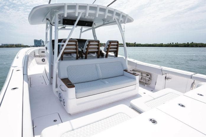 Manufacturer Provided Image: Interior view of Southport 38 FE boat, model year 2026.