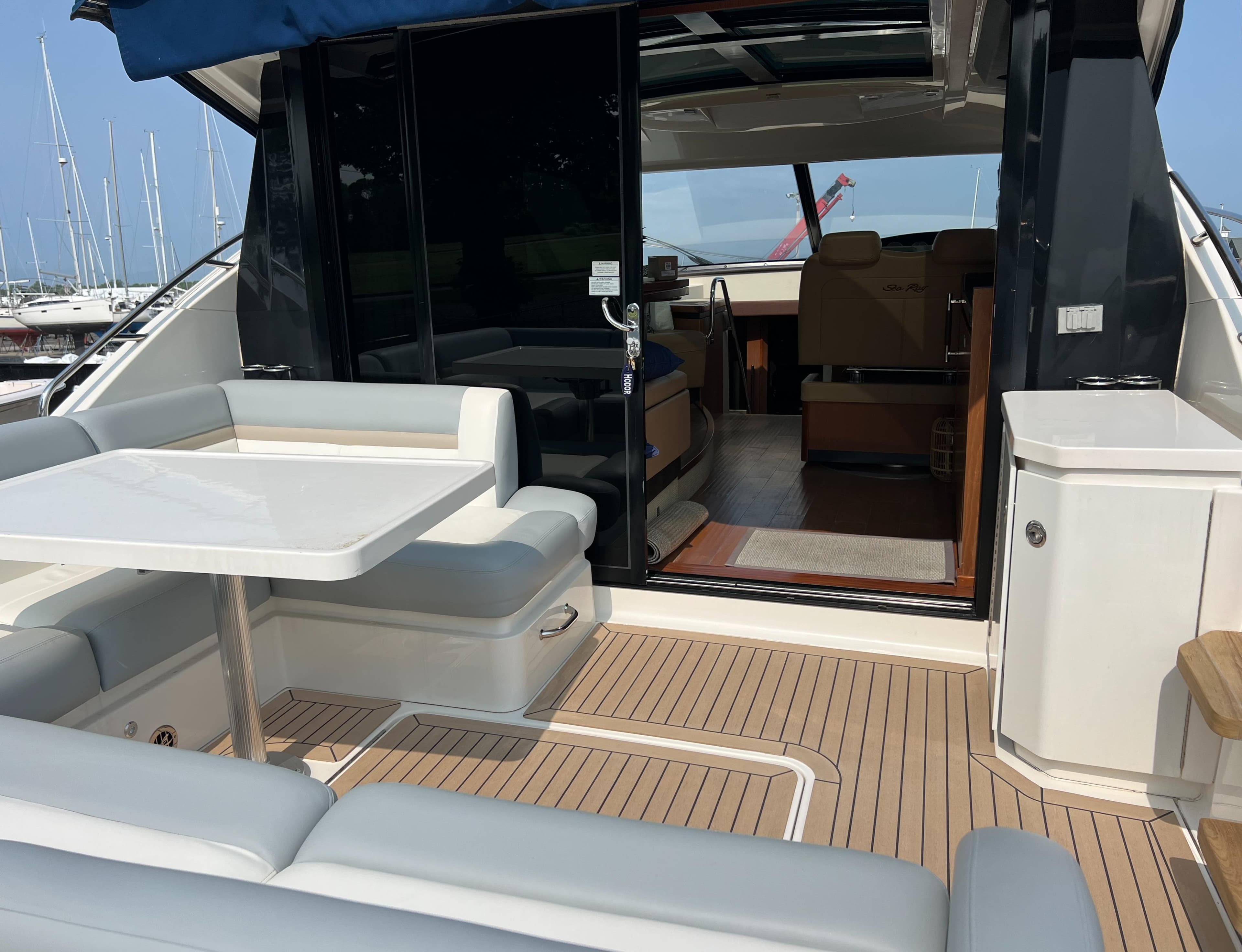 2014 Sea Ray 510 Sundancer yacht with spacious deck and luxurious interior.