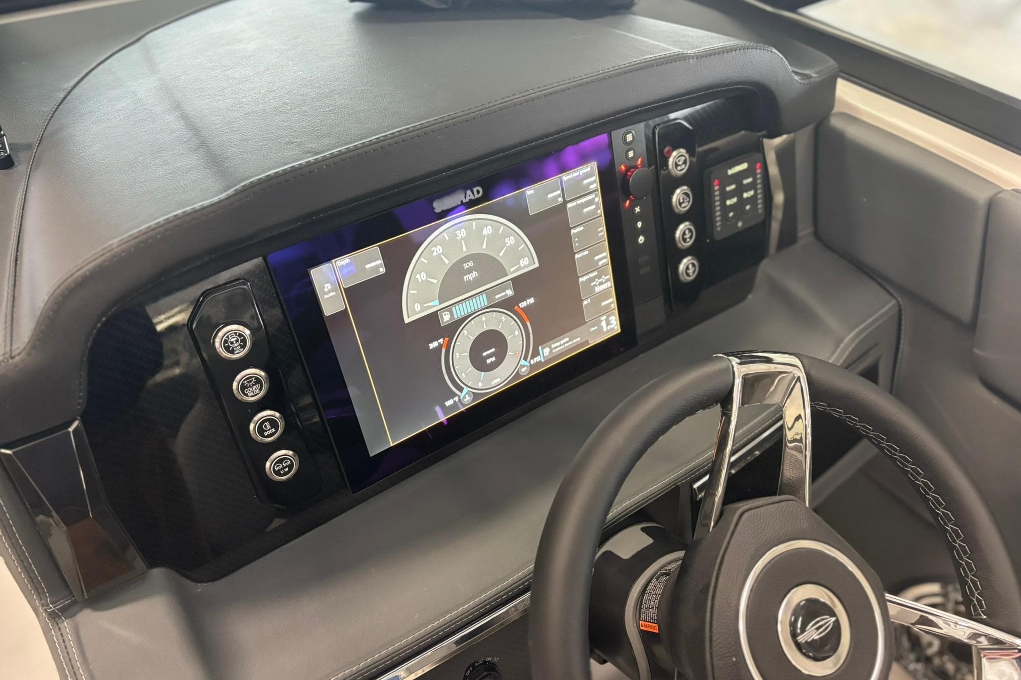 2026 Chaparral SSX 6 dashboard with digital display and steering wheel.
